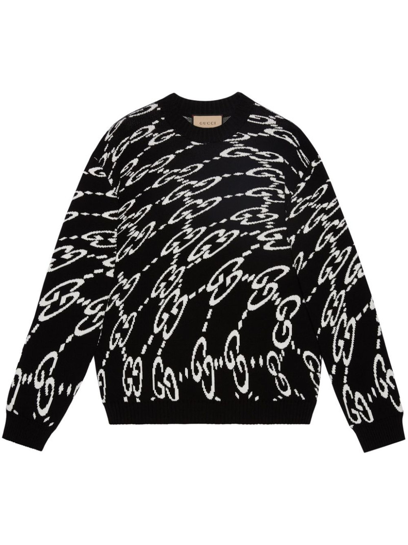 wavy GG cotton-piqué sweater 1