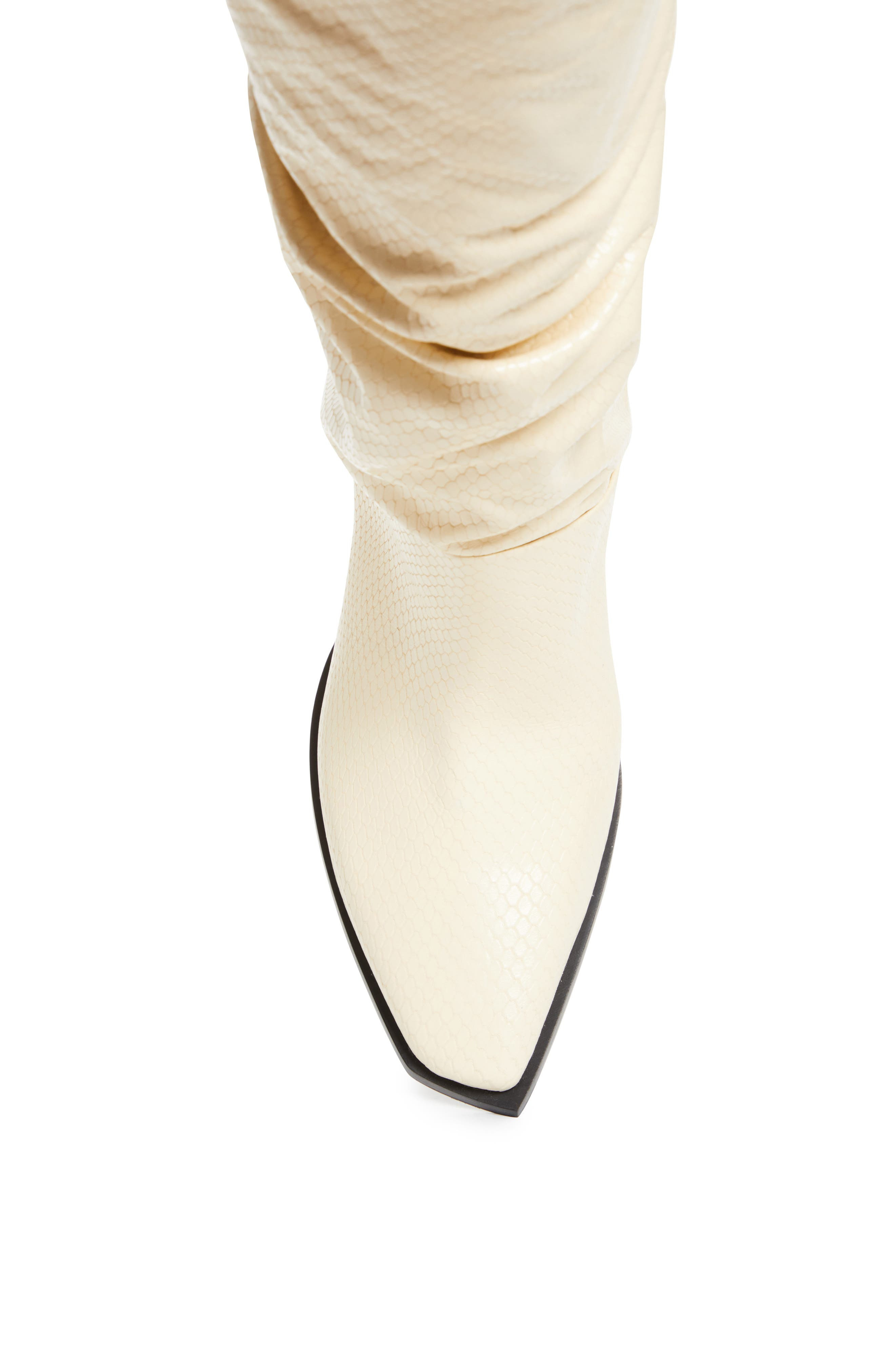 Jimmy Choo Hart Snakeskin Embossed Knee High Boot in Buttermilk at Nordstrom - 5