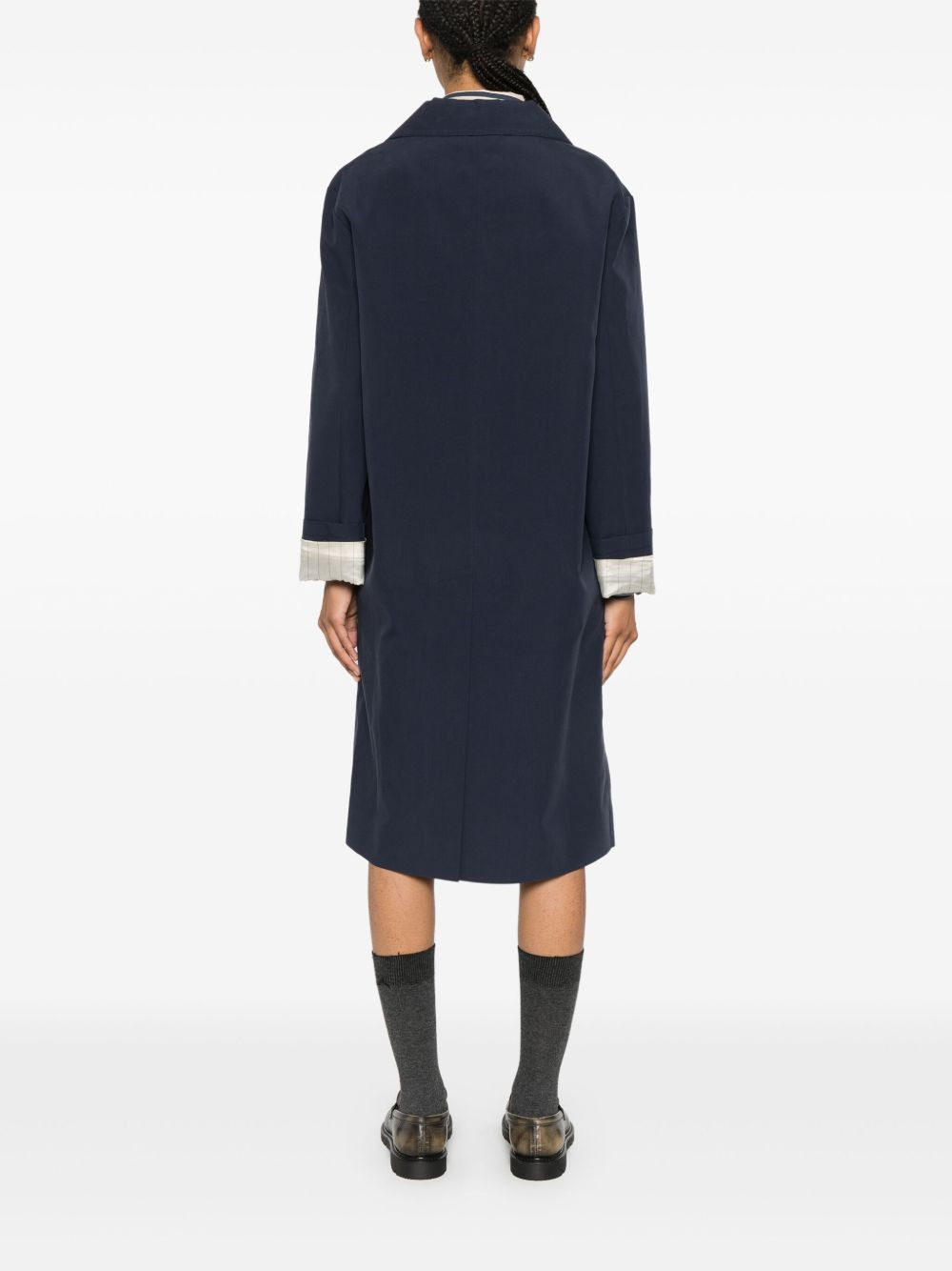 cotton single-breasted coat - 4