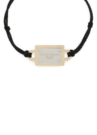 Dolce & Gabbana Cord Bracelet with Dolce&Gabbana Plate outlook