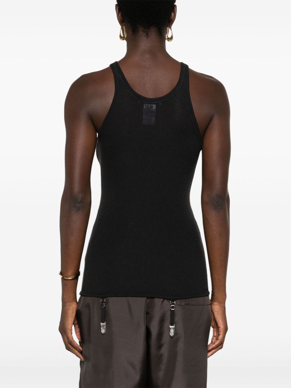 suspenders-detail seamless tank top - 4