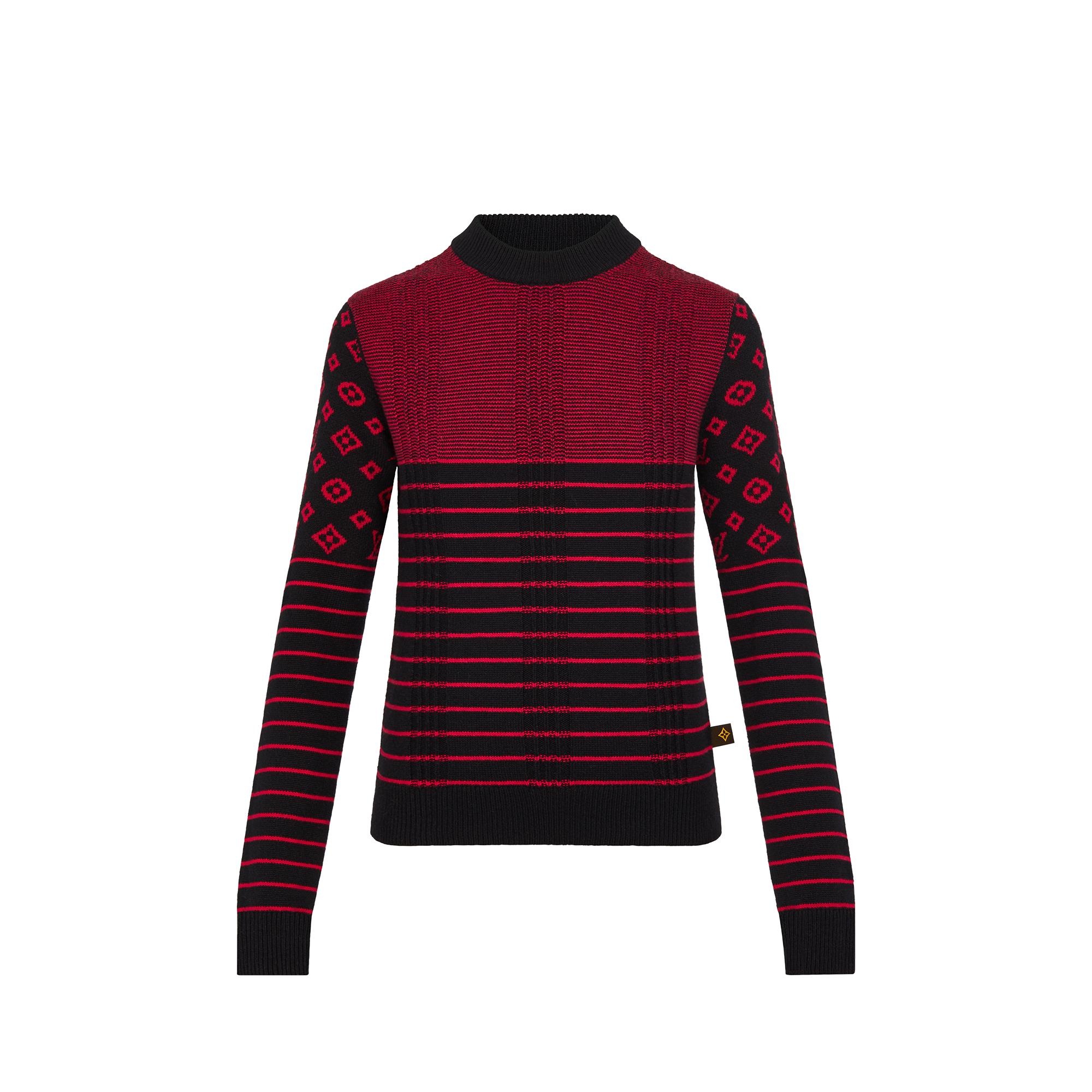 Cashmere Sweater With Contrasting Monogram Motif - 1