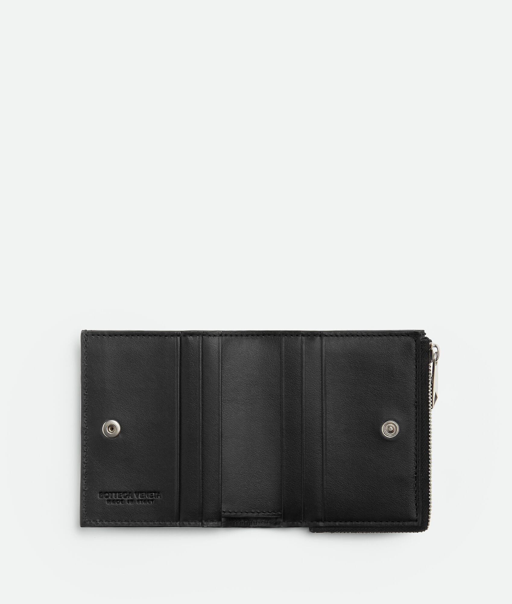 Intrecciato Bi-Fold Wallet With Zip - 2