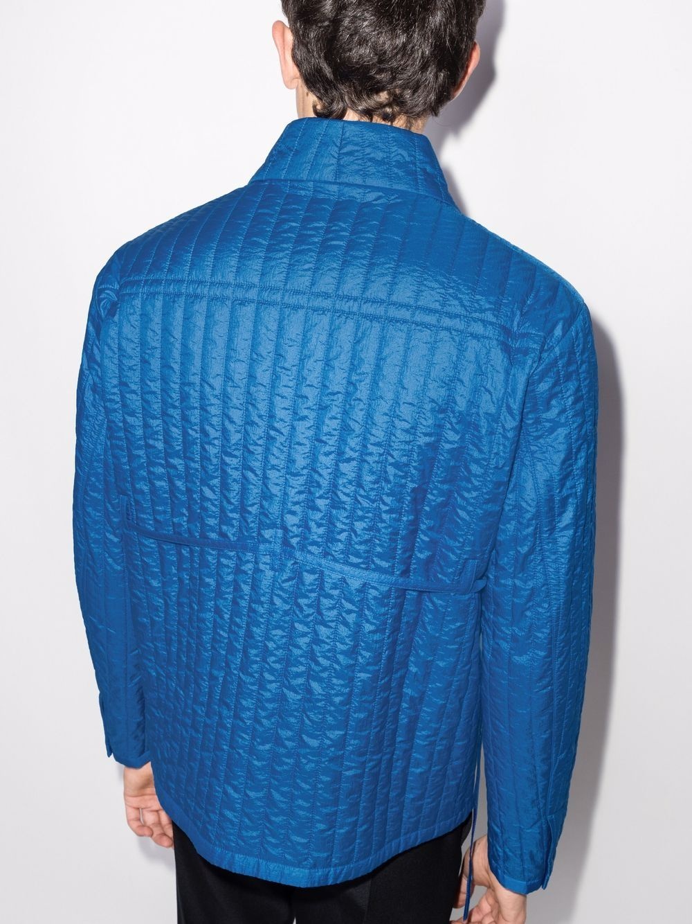 quilted single-breasted jacket - 3