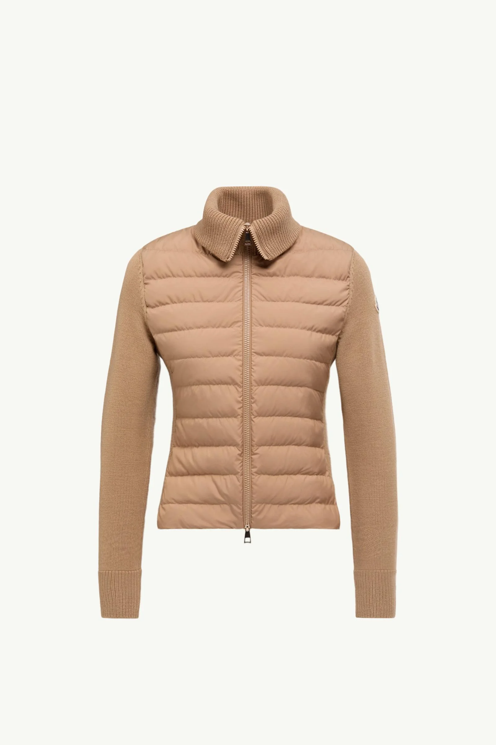 Padded Zip-Up Wool Cardigan - 1