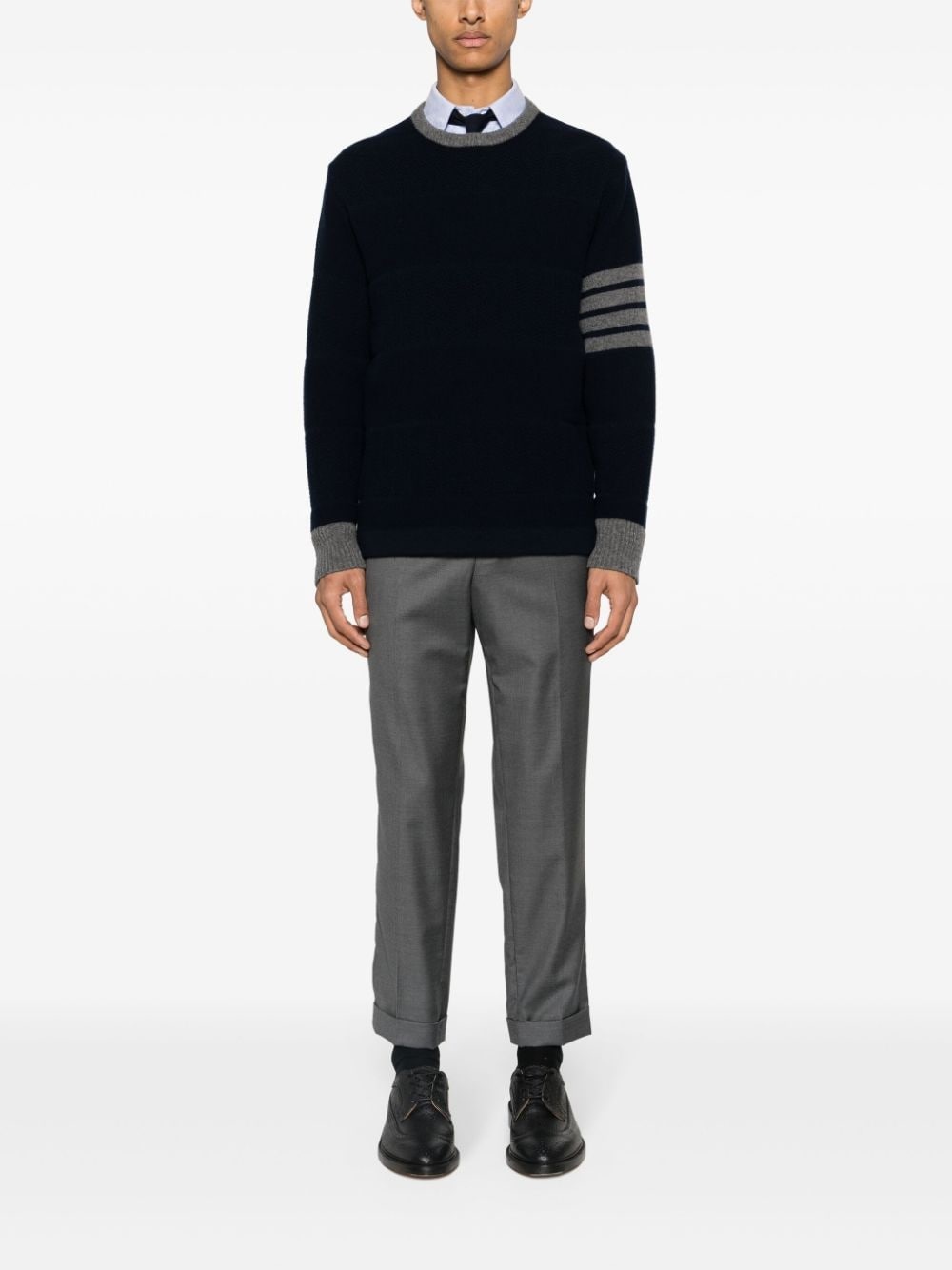 4-Bar stripe wool jumper - 2