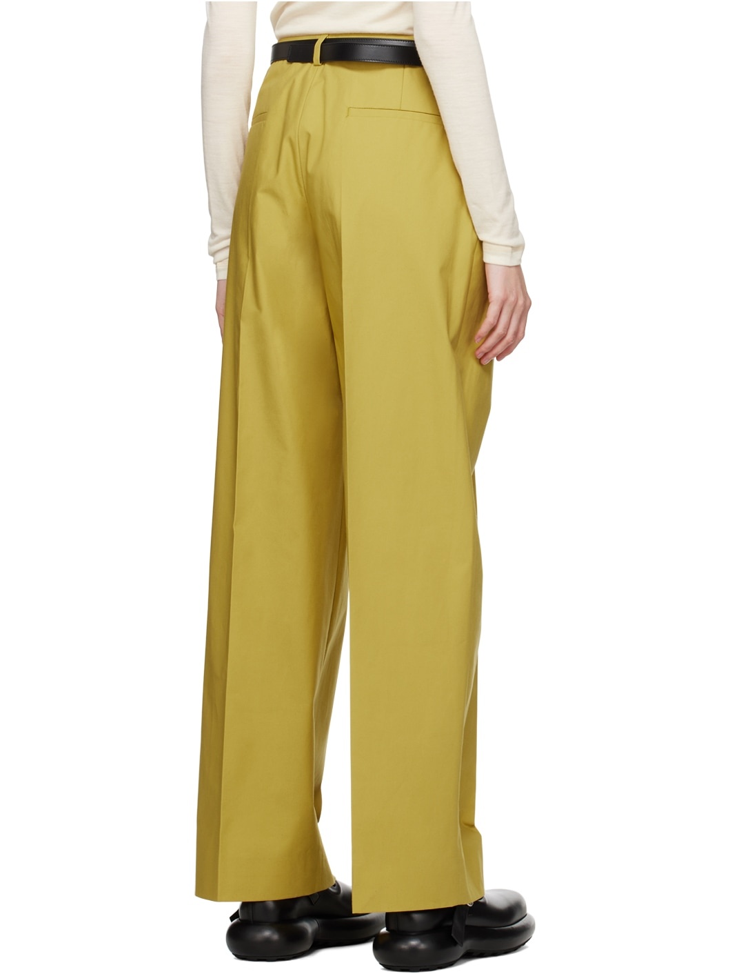 Khaki Pleated Trousers - 3