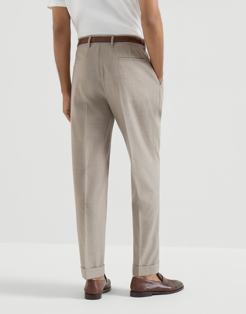 Virgin wool fresco trousers with pleat 3