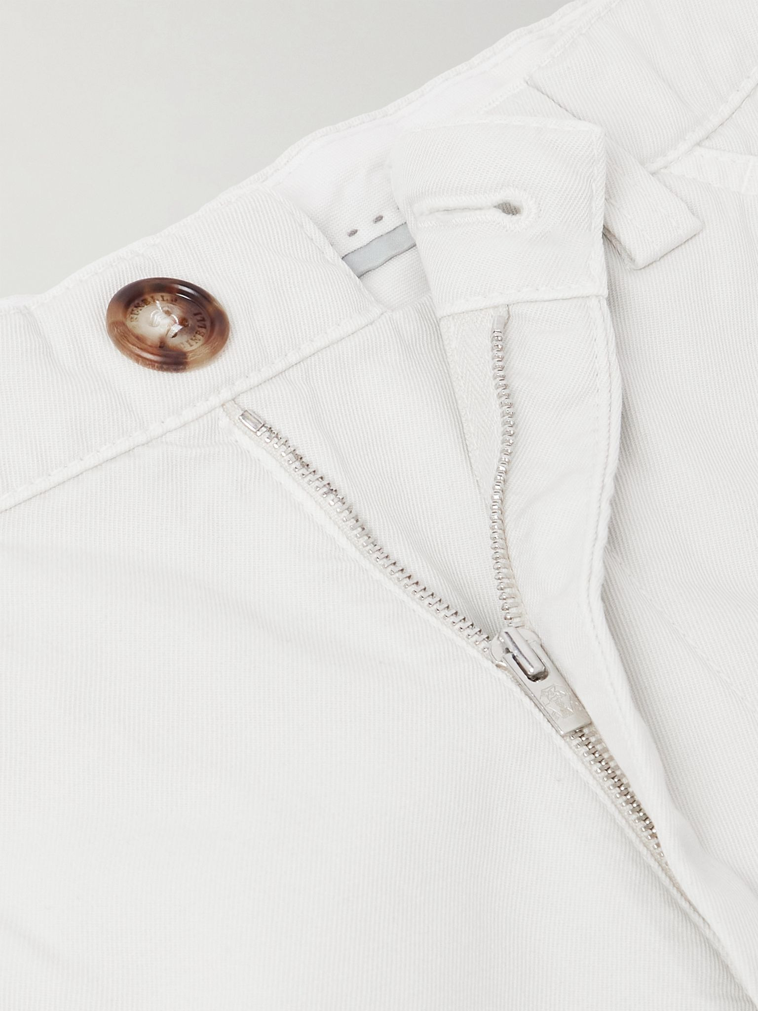 Cotton-Twill Trousers Cream - 6