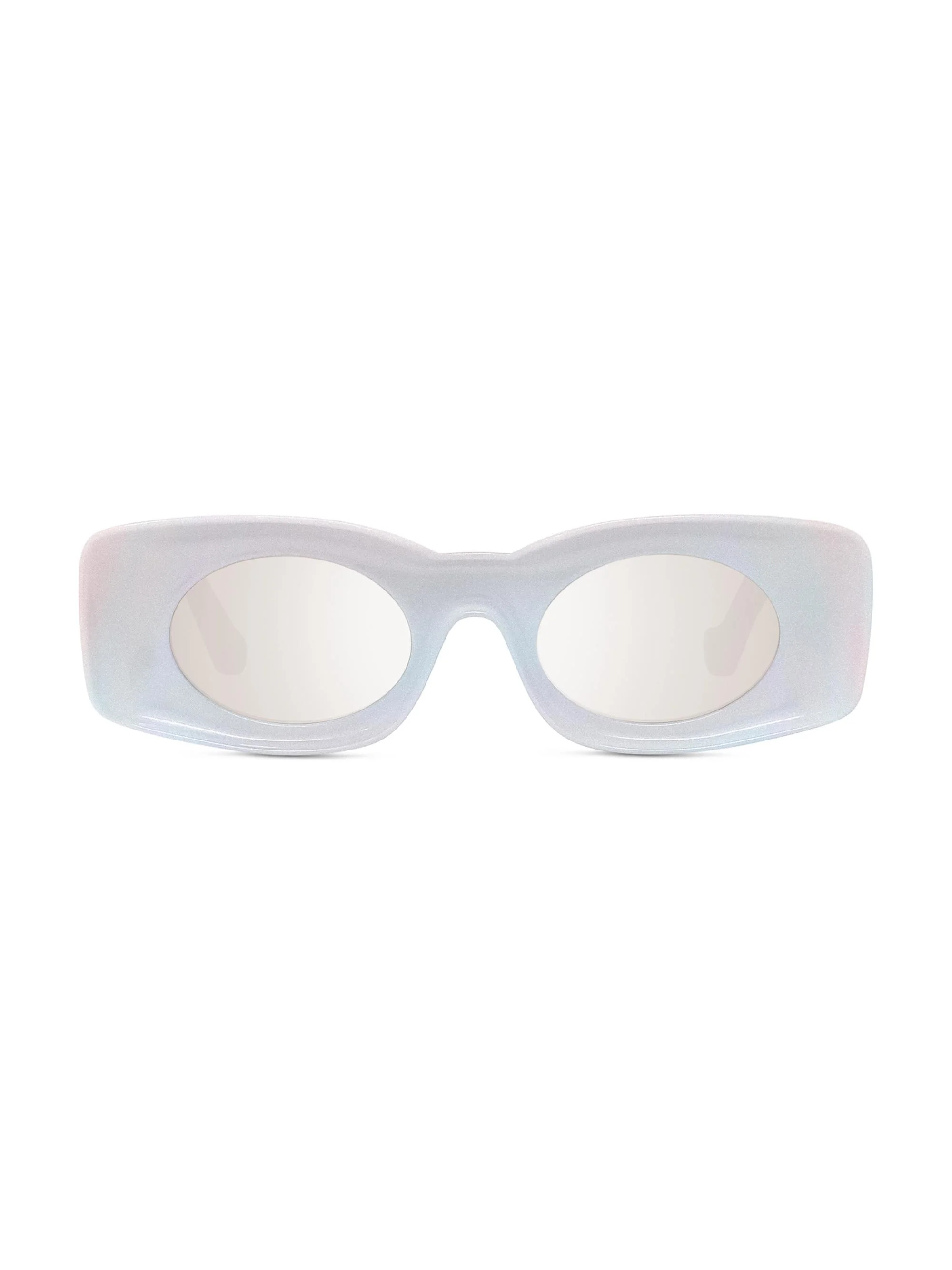 Men's LOEWE x Paula's Ibiza 49MM Square Sunglasses - White Sparkle Grey Mirror - 1