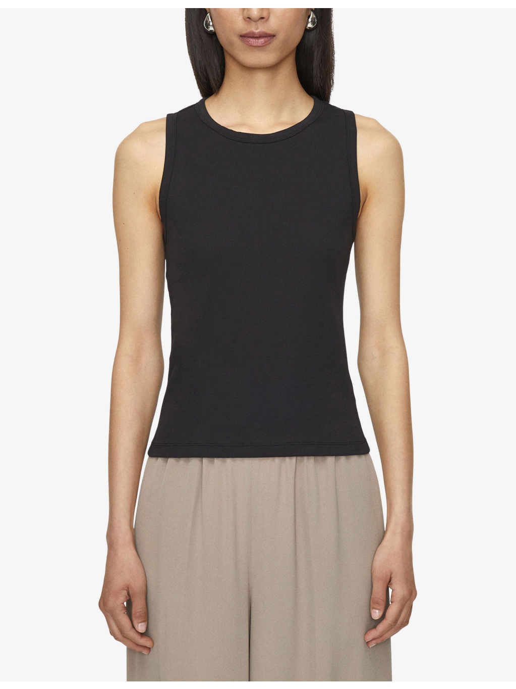The Jersey Rib Round-Neck Stretch-Cotton Tank Top - 3