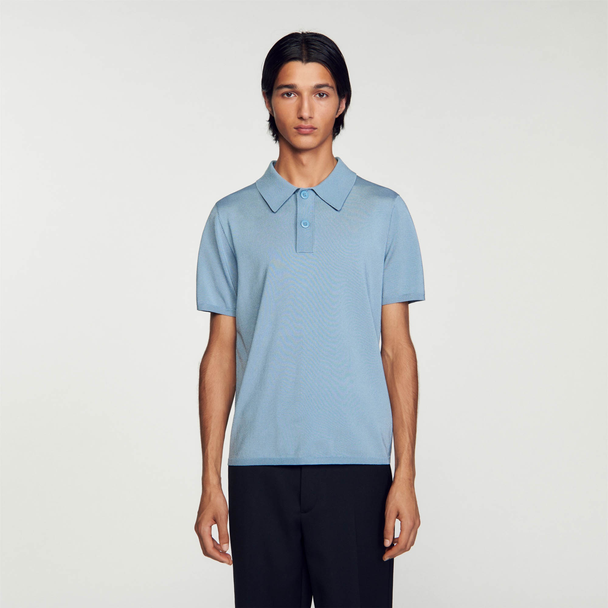 Short-sleeve knitted polo shirt - 5
