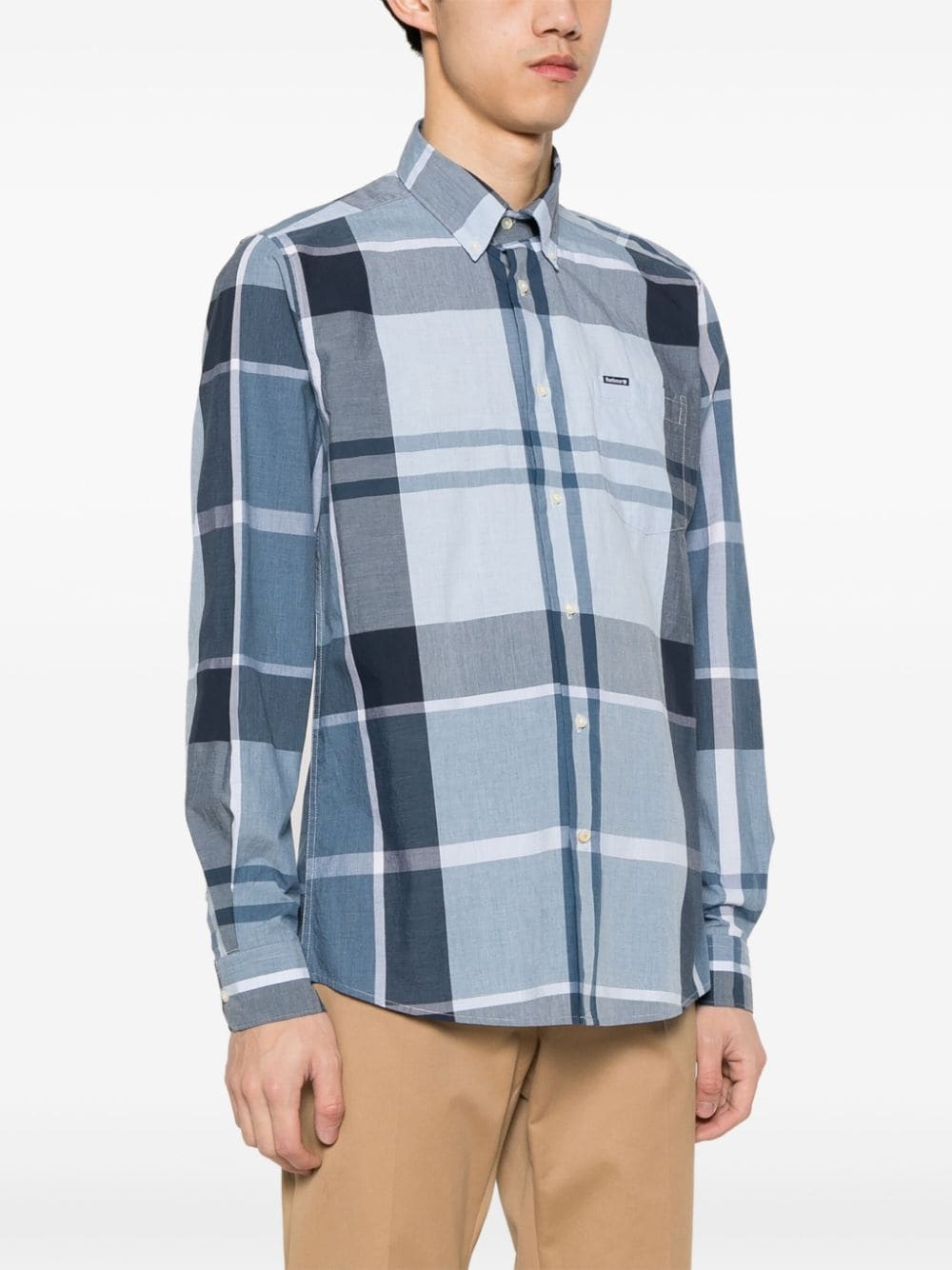 checked cotton shirt - 3