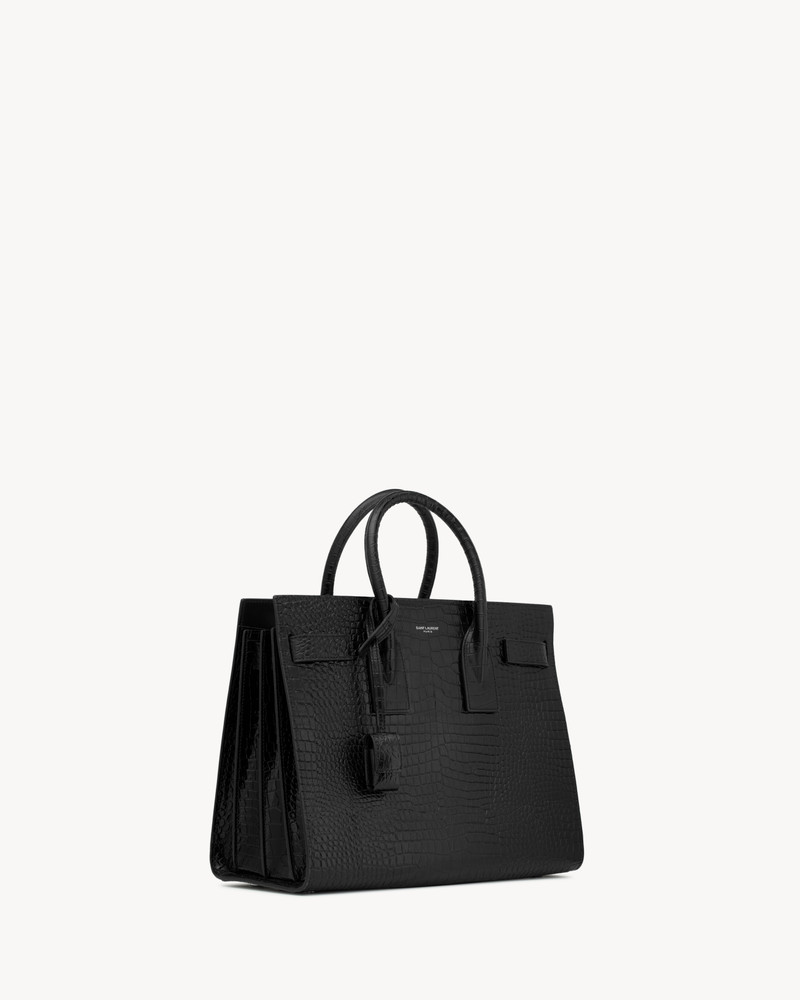 SAC DE JOUR IN CROCODILE-EMBOSSED LEATHER - SMALL 5