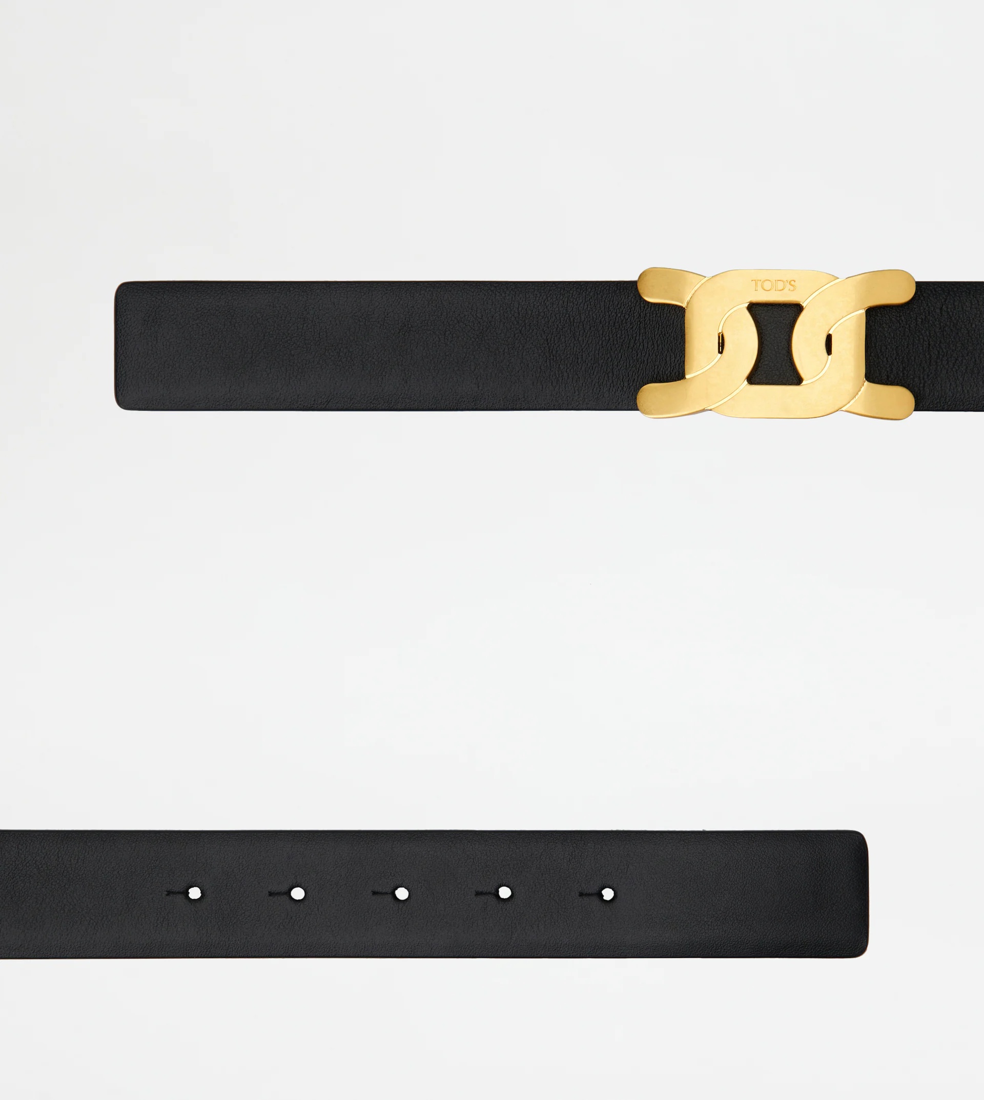 KATE REVERSIBLE BELT IN LEATHER - BLACK - 2