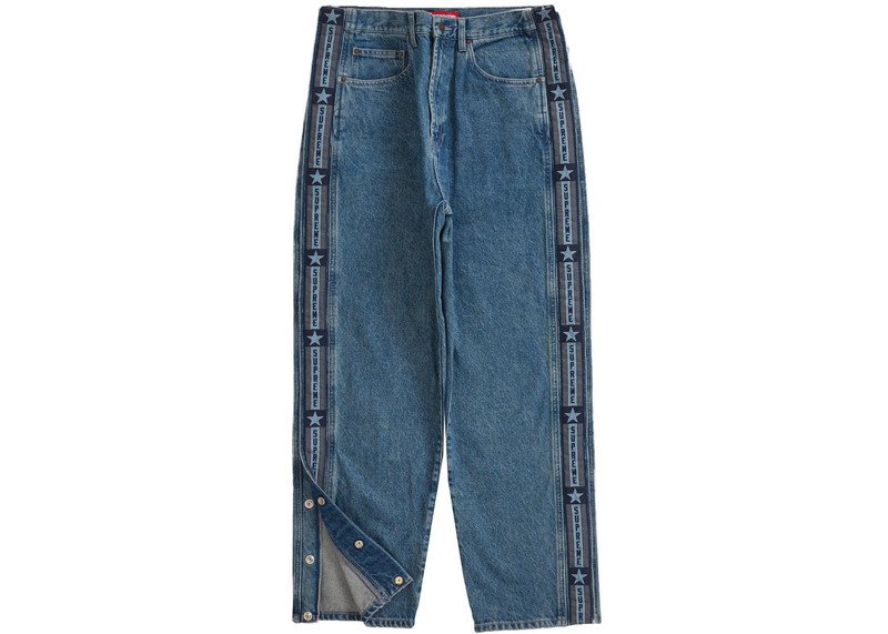Supreme Supreme Snap-Off Baggy Jean Washed Blue outlook