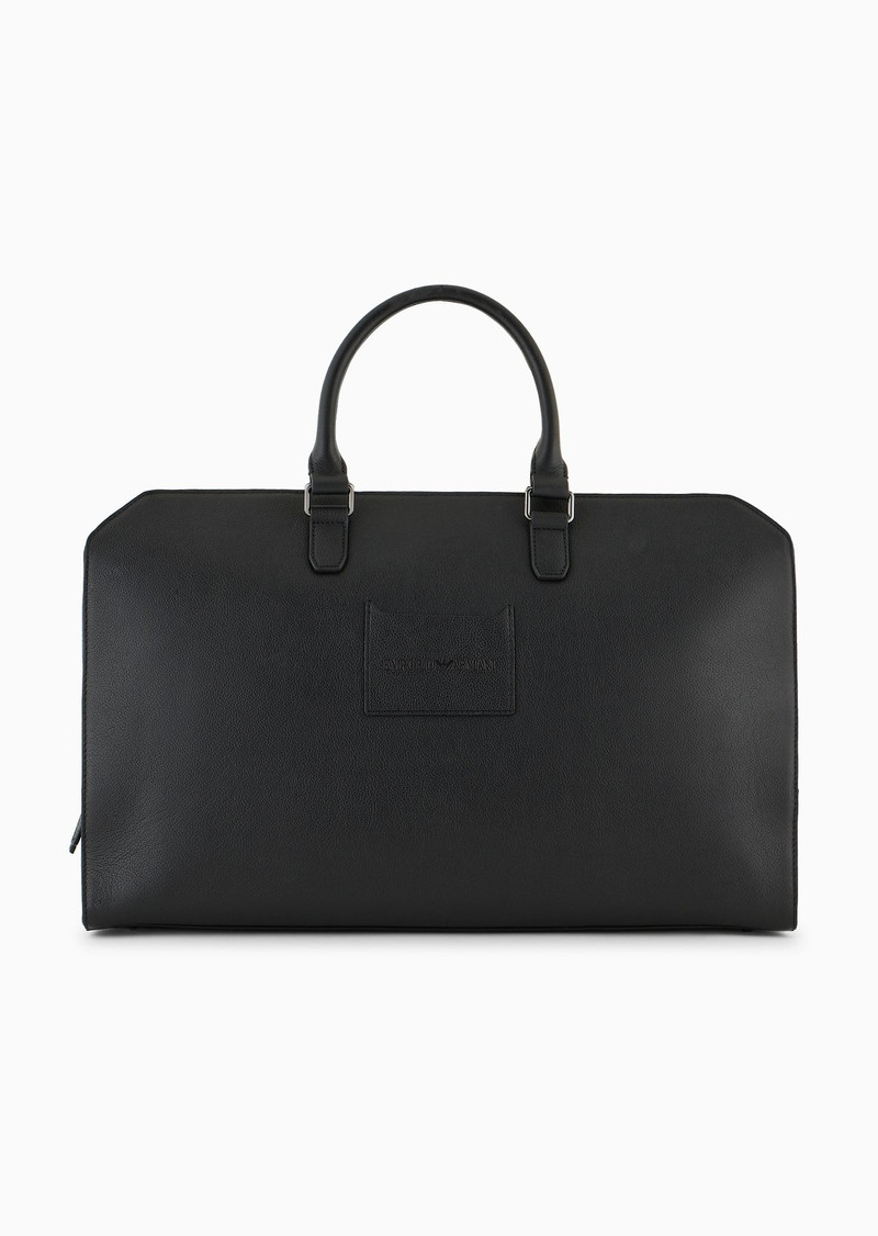 Studded pebbled-leather weekend bag 3