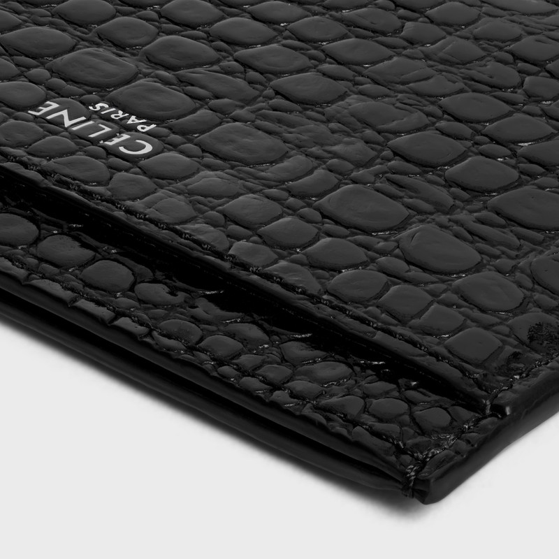 Card holder in CROCODILE EMBOSSED CALFSKIN 4