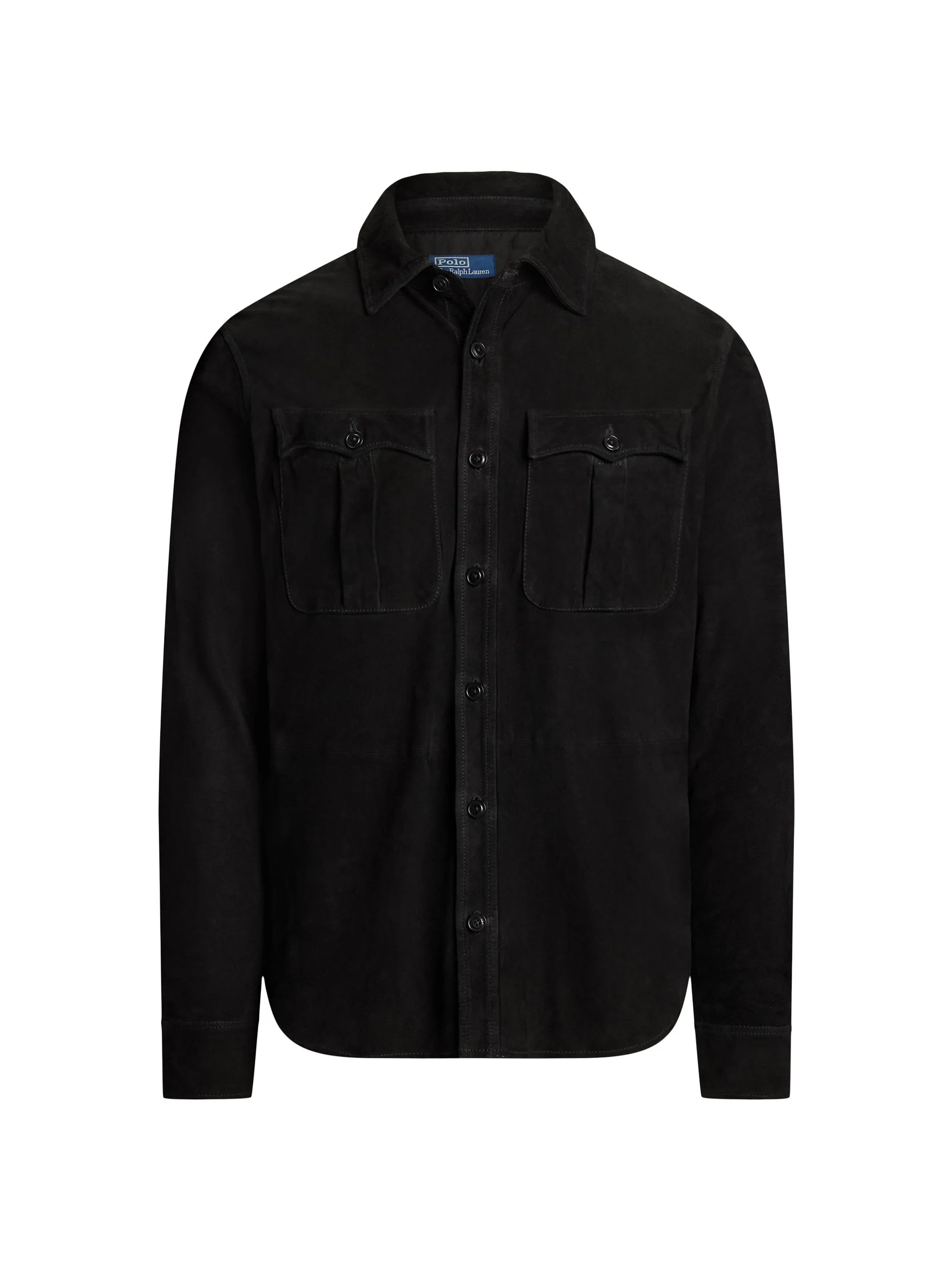 Men's Suede Utility Overshirt - Polo Black - 1