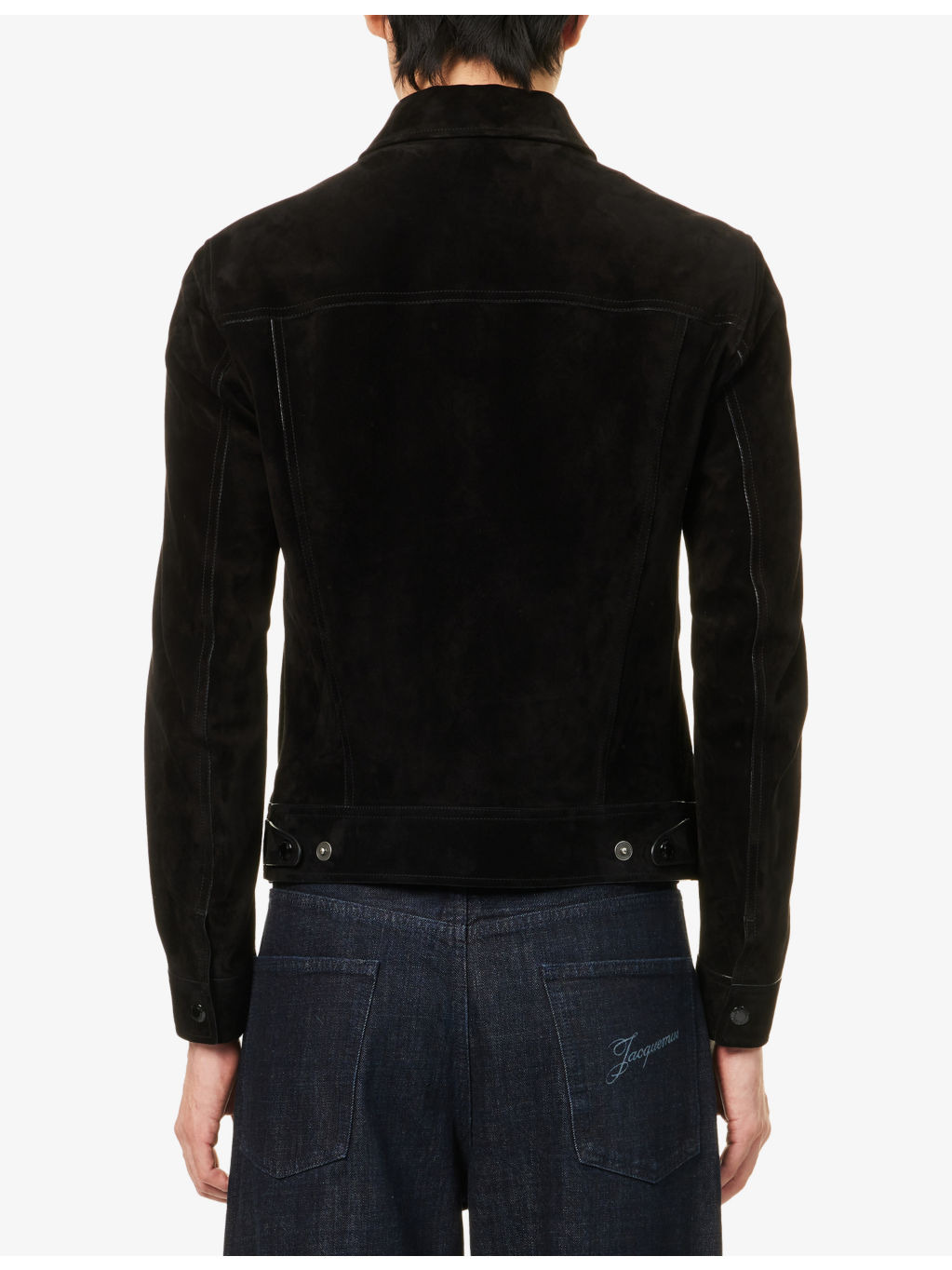 Western Patch-Pocket Suede Jacket - 4
