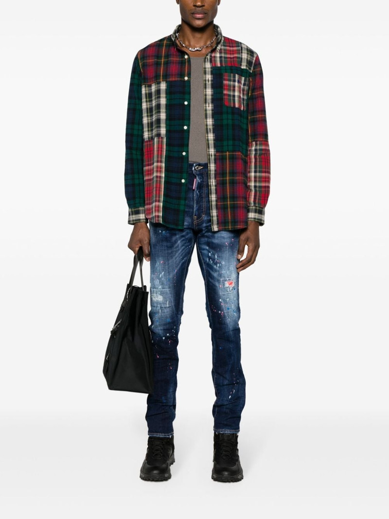 DSQUARED2 멋진 Guy paint-splatter 스키니 청바지 outlook