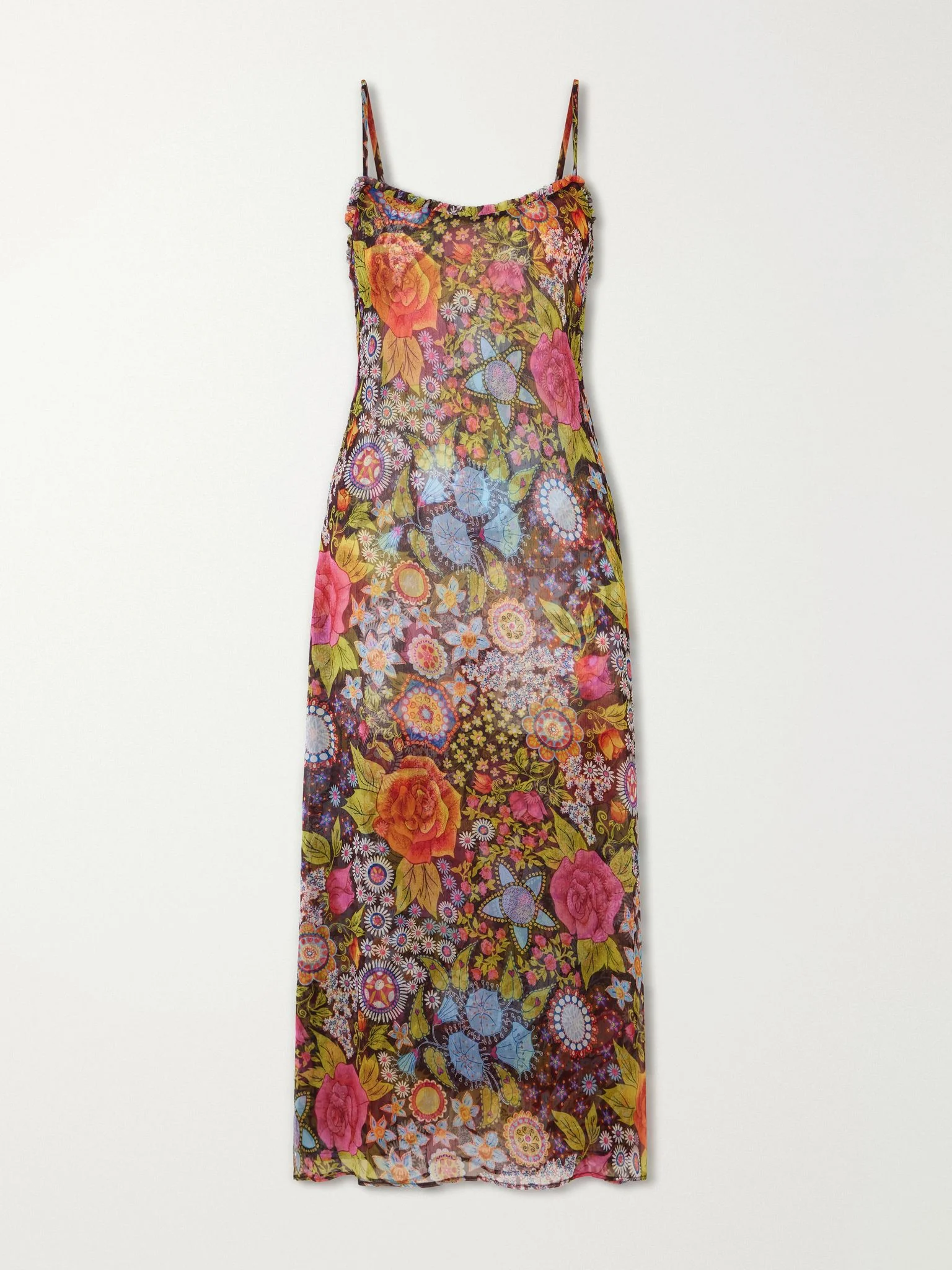 Athens Bloom Mirage floral-print crepon midi dress Multi - 1