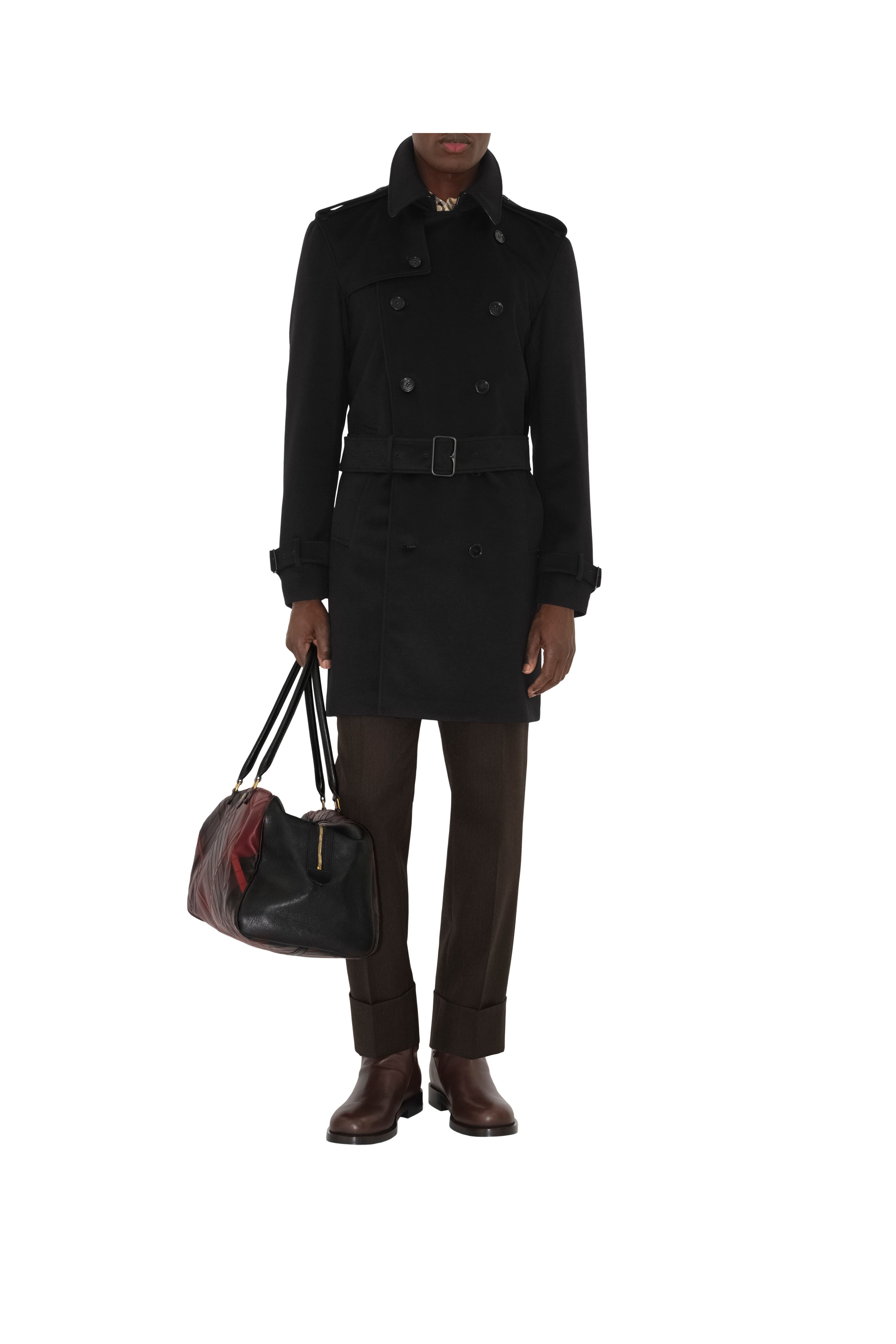 burberry Mid-length Cashmere Trench Coat in Black at Nordstrom - 3