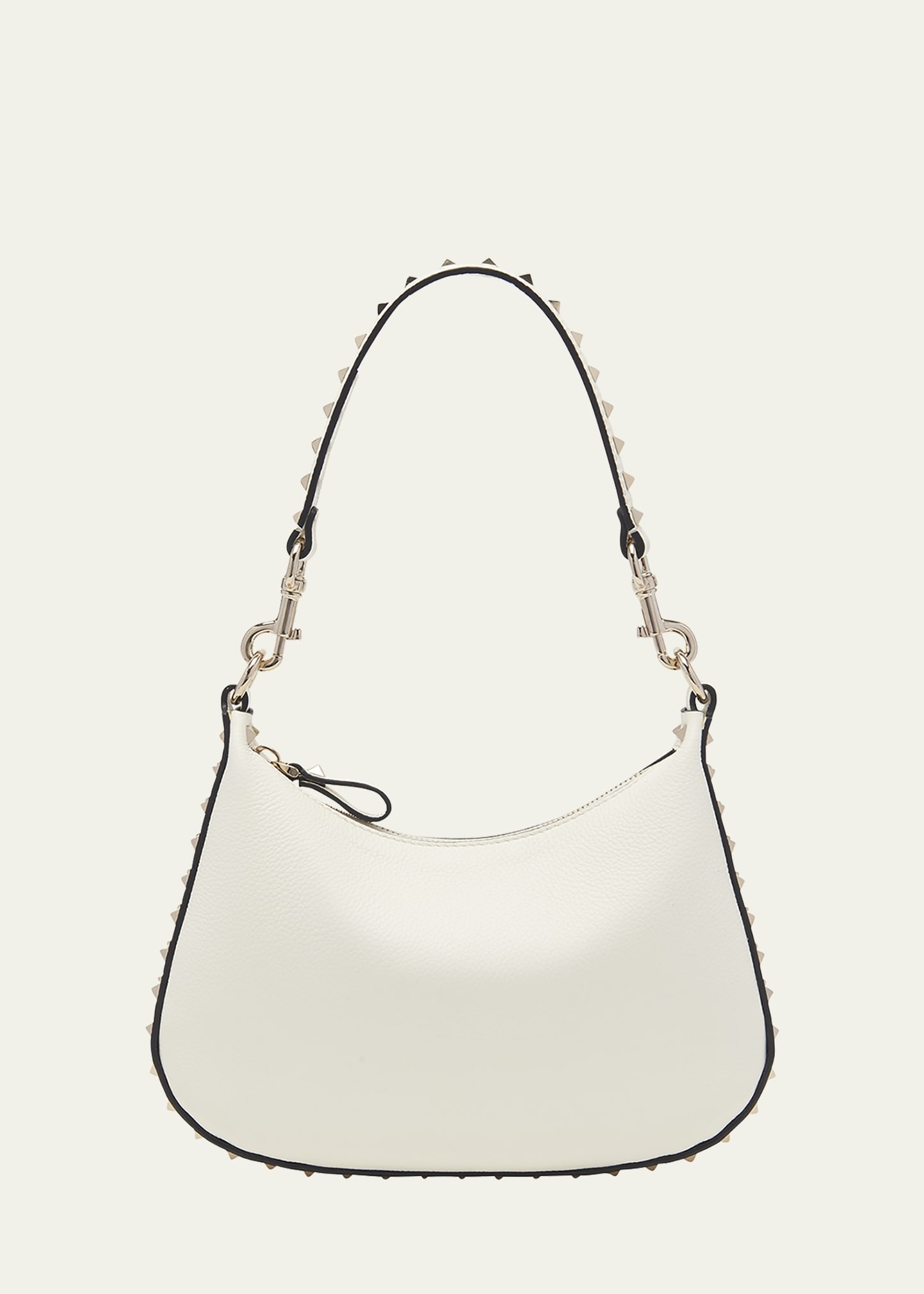 Rockstud Small Leather Hobo Bag - 1