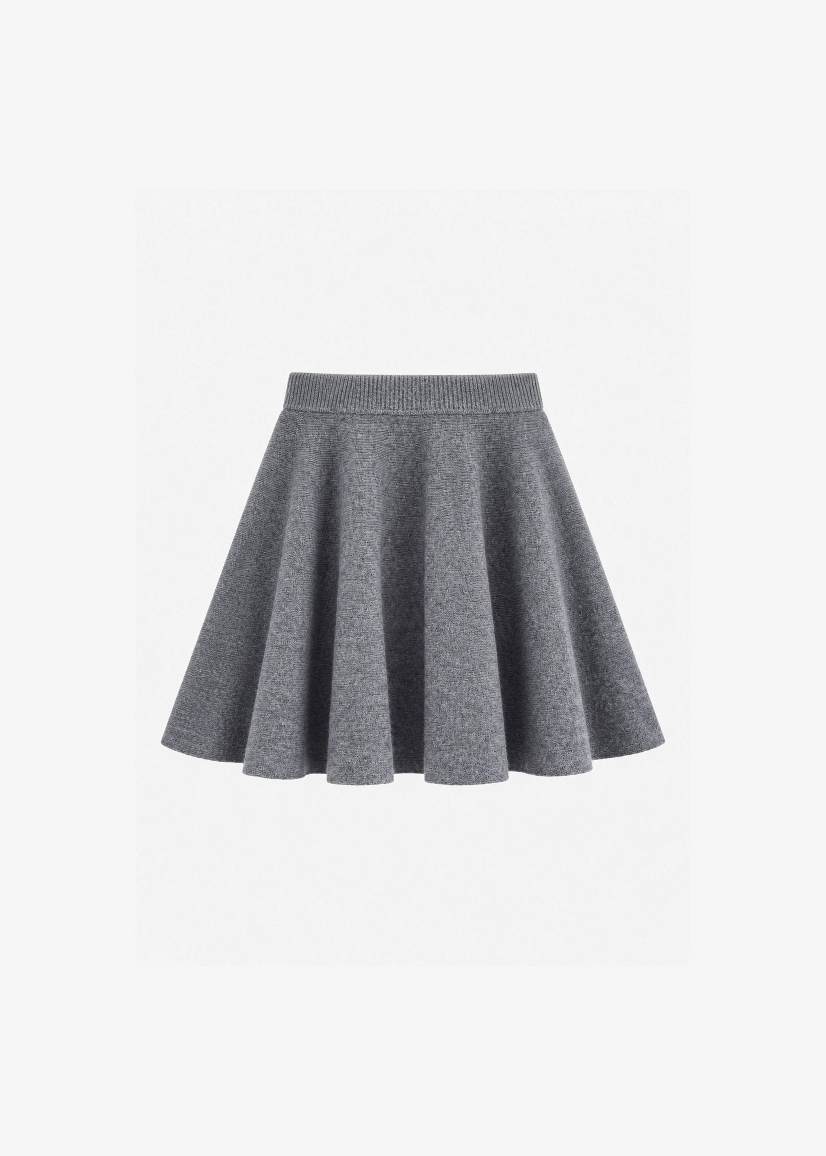 By Malene Birger Sherry Wool Skirt - Grey Melange - 1