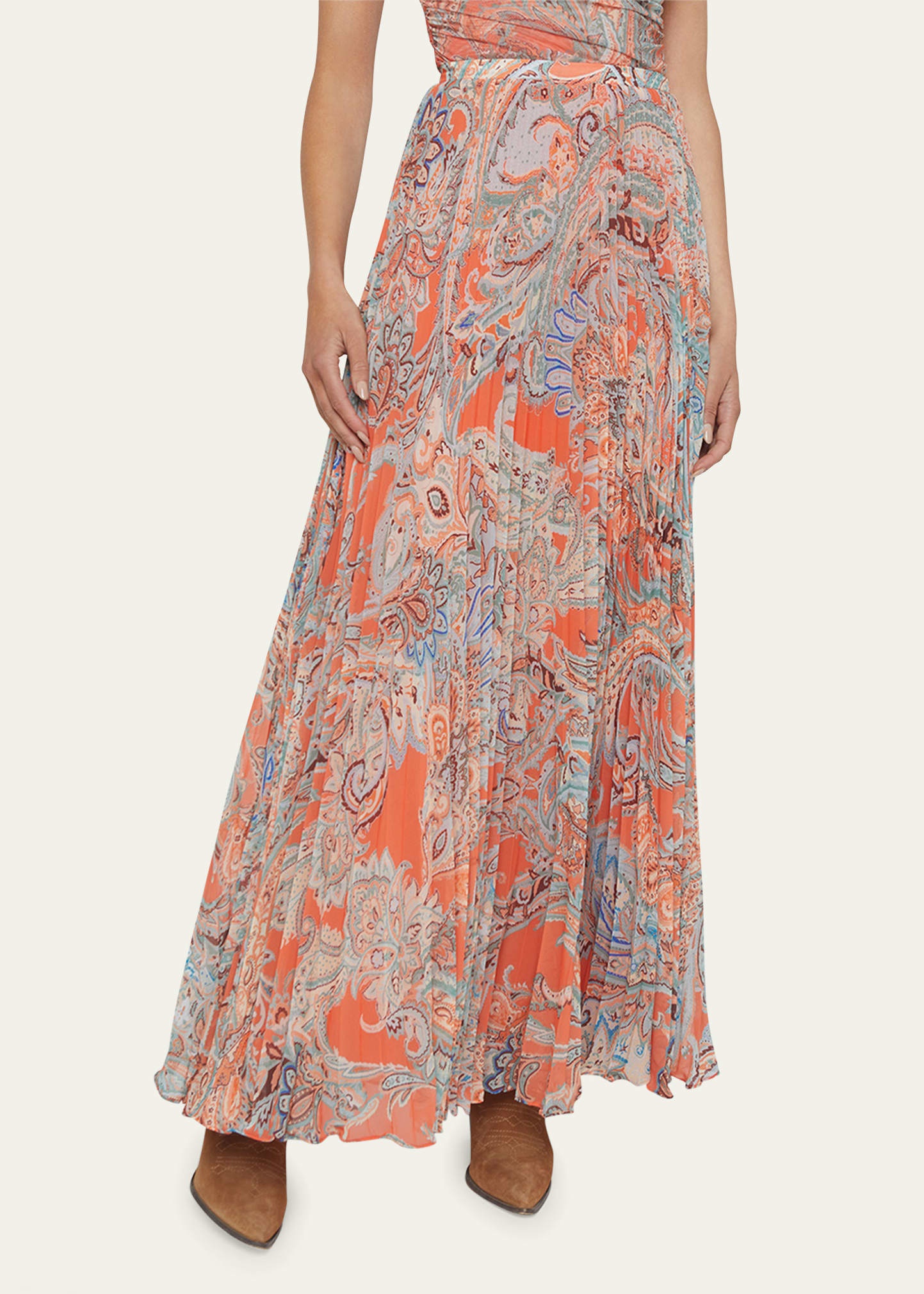 Torin Pleated Maxi Skirt - 4