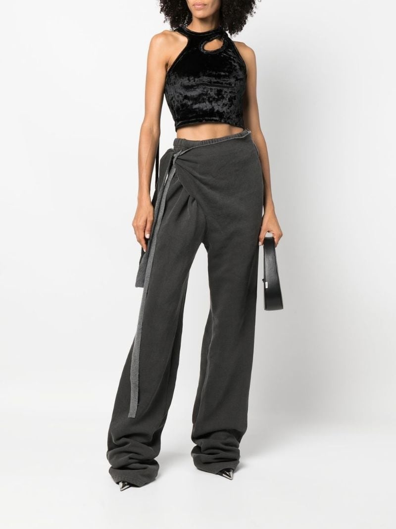 cut-out velvet top - 2