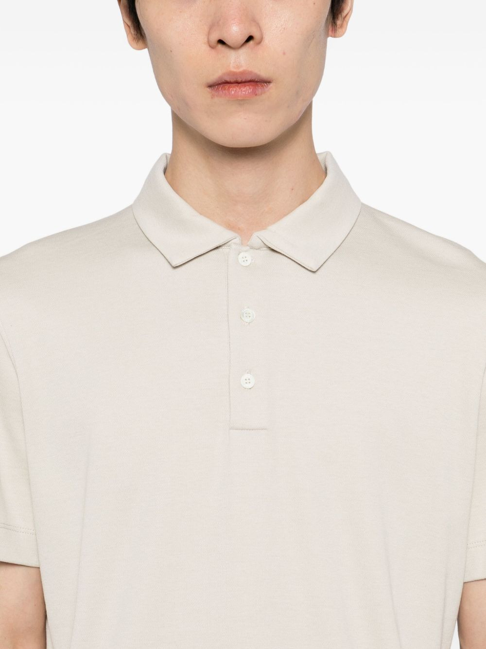 cotton-blended polo shirt - 4