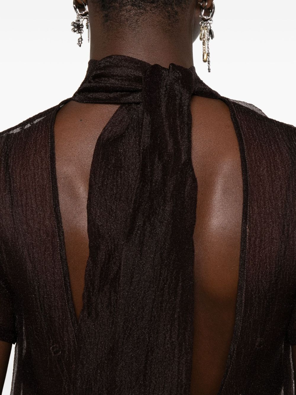 semi-sheer dress - 5