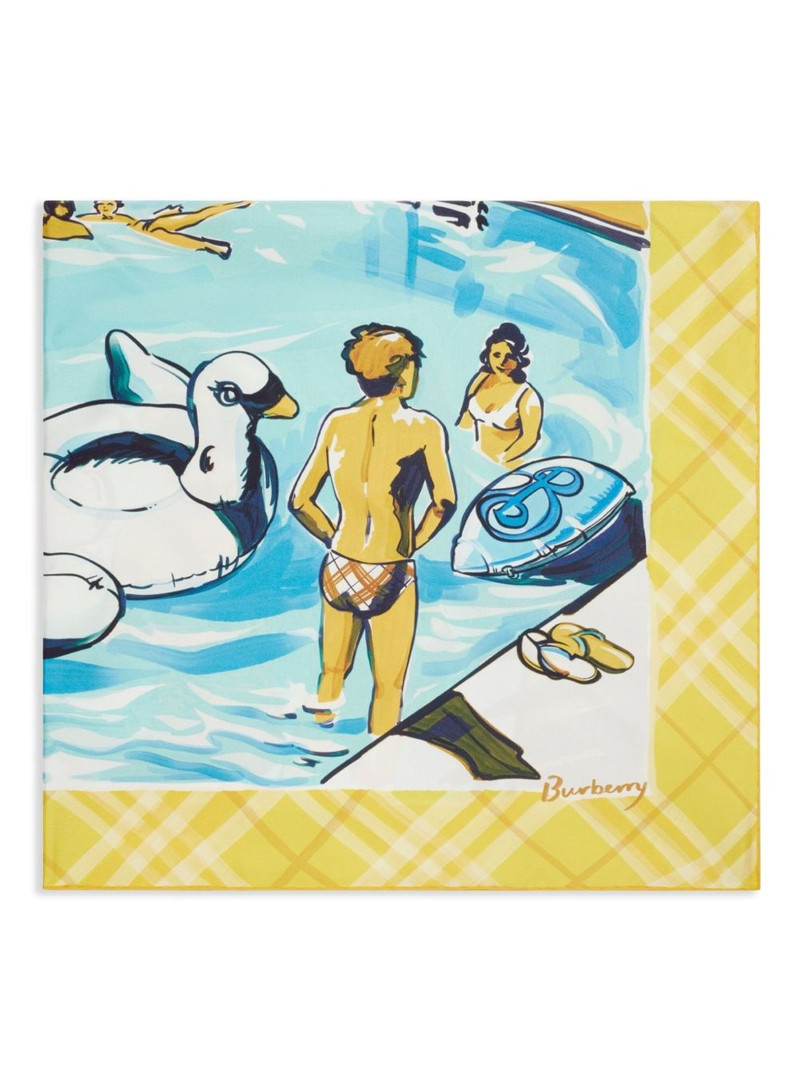 Burberry Pool Party silk scarf outlook