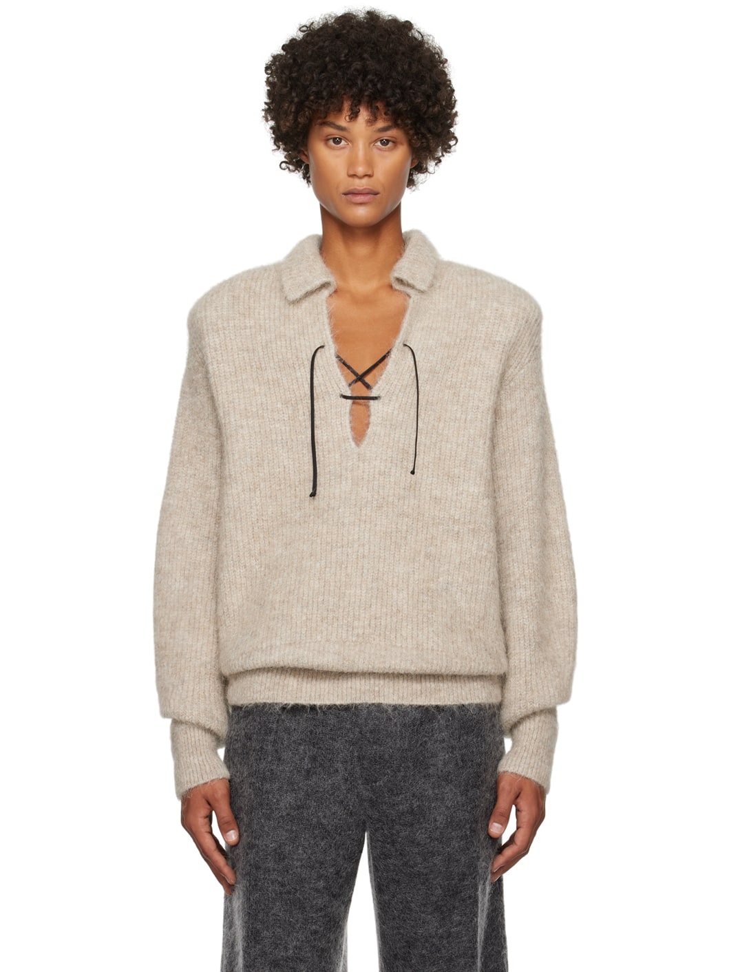 SSENSE Exclusive Taupe Harth Sweater - 1