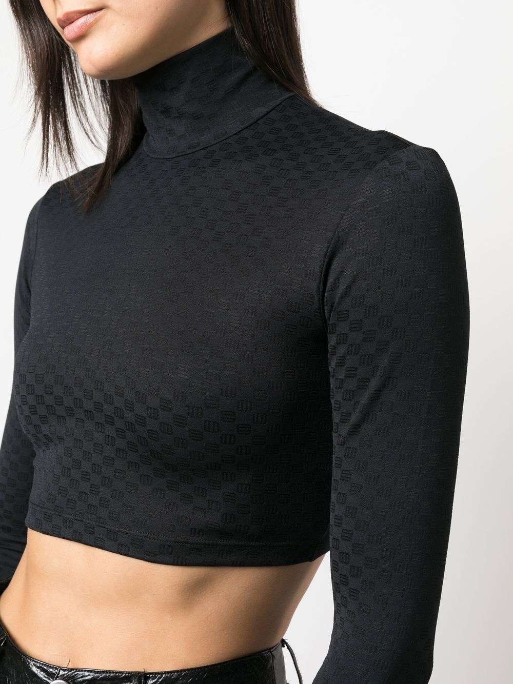 funnel-neck long-sleeve top - 5