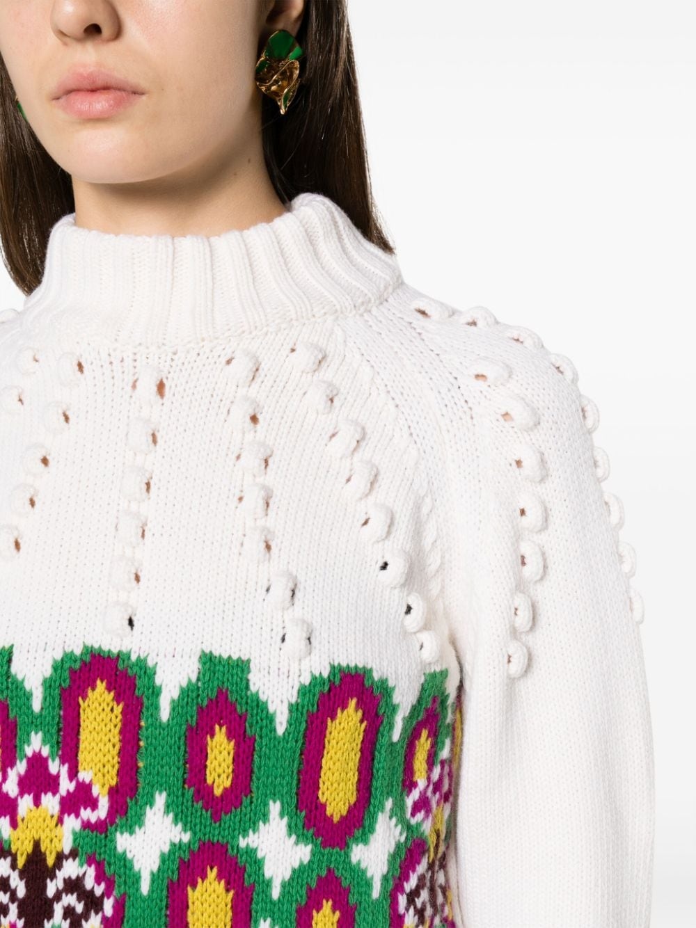 intarsia-knit virgin wool jumper - 4
