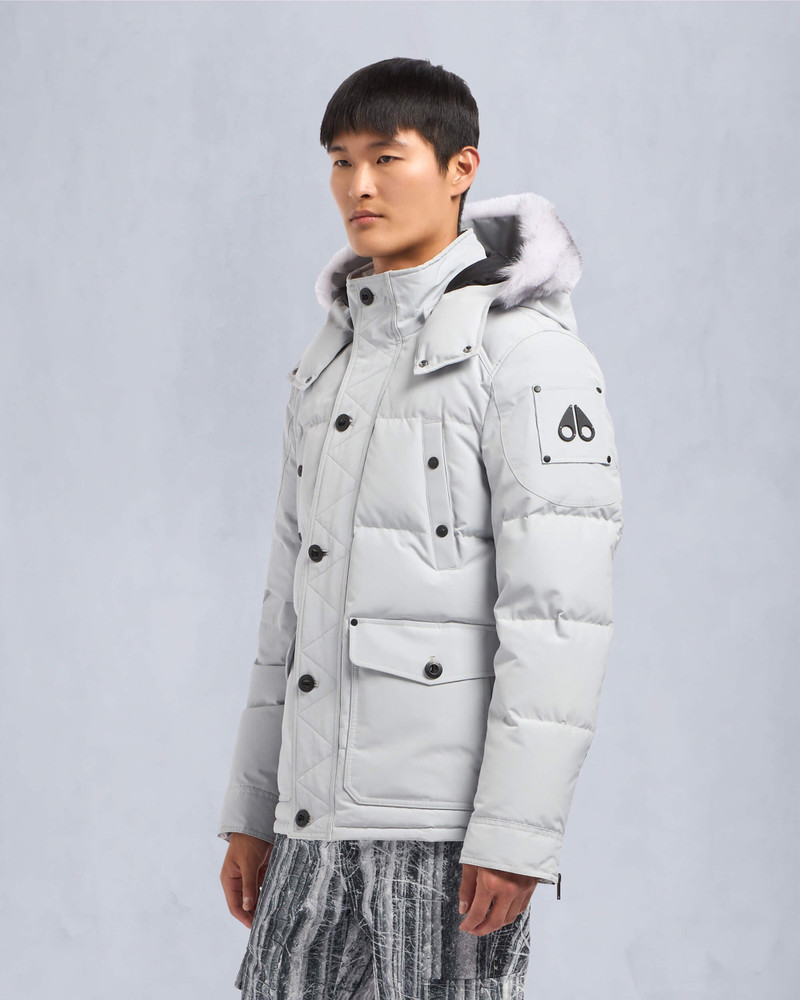 ONYX ROUND ISLAND SHEARLING TRIM JACKET 3