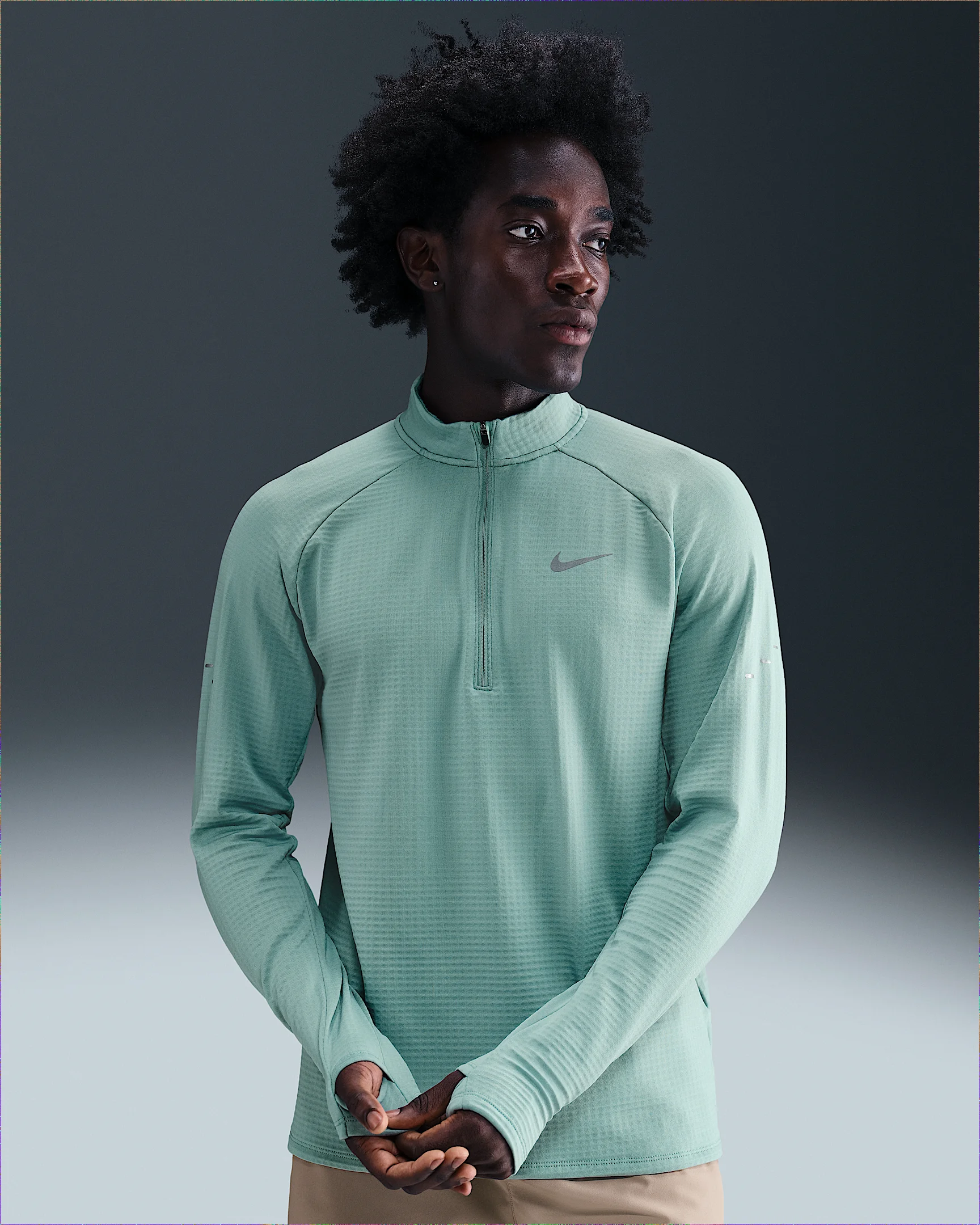 Nike Stride Men's Therma-FIT Repel Winterized 1/2-Zip Running Top - 1