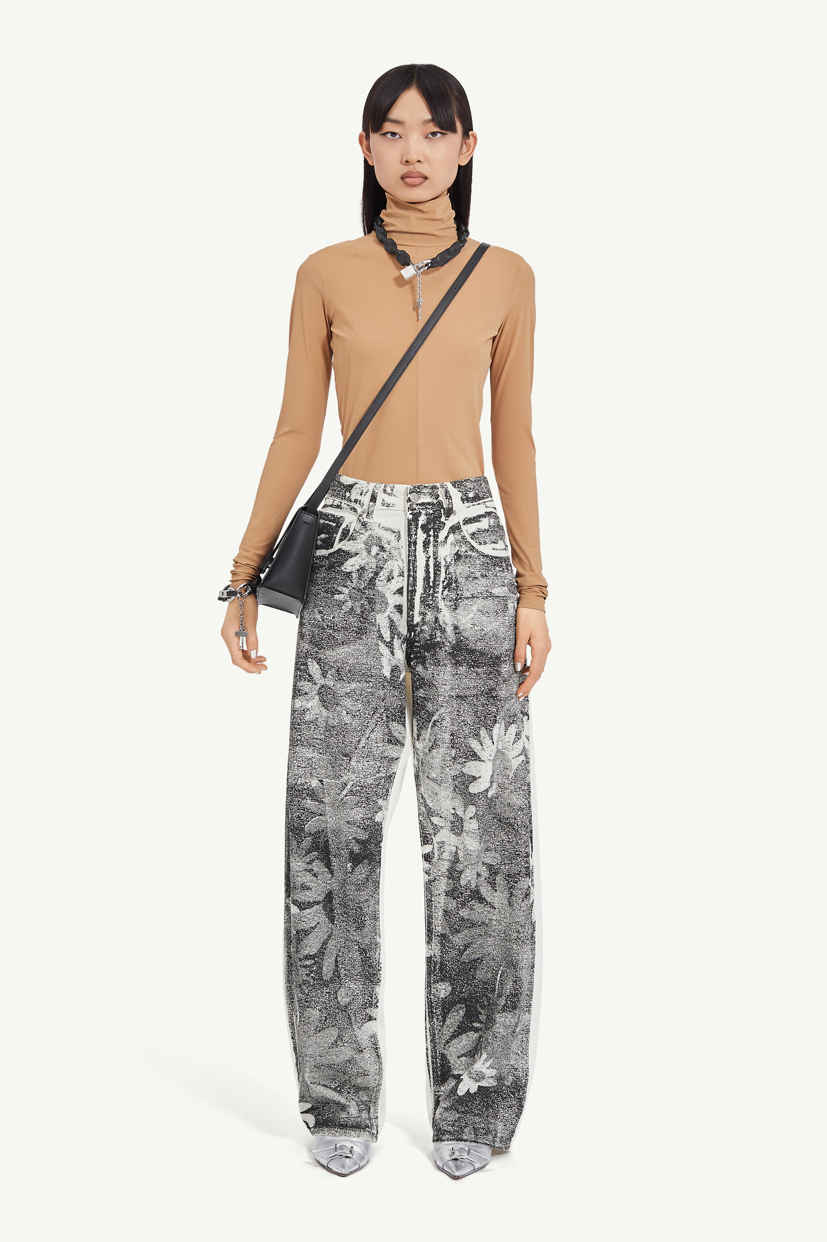 Print tapered jeans - 2