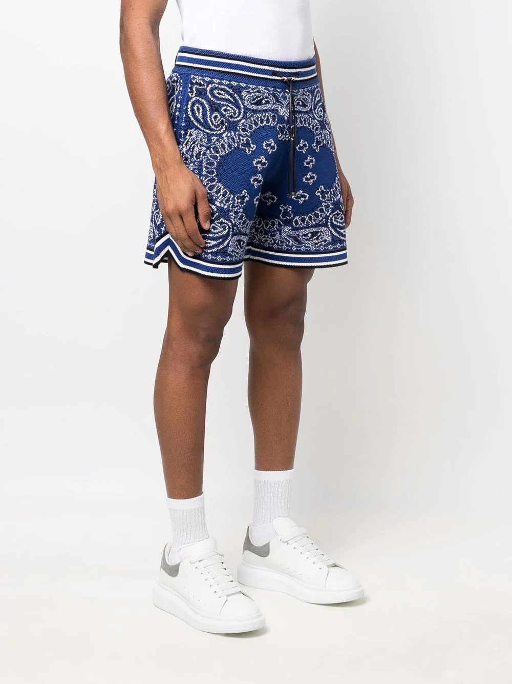 bandana-print track shorts - 3