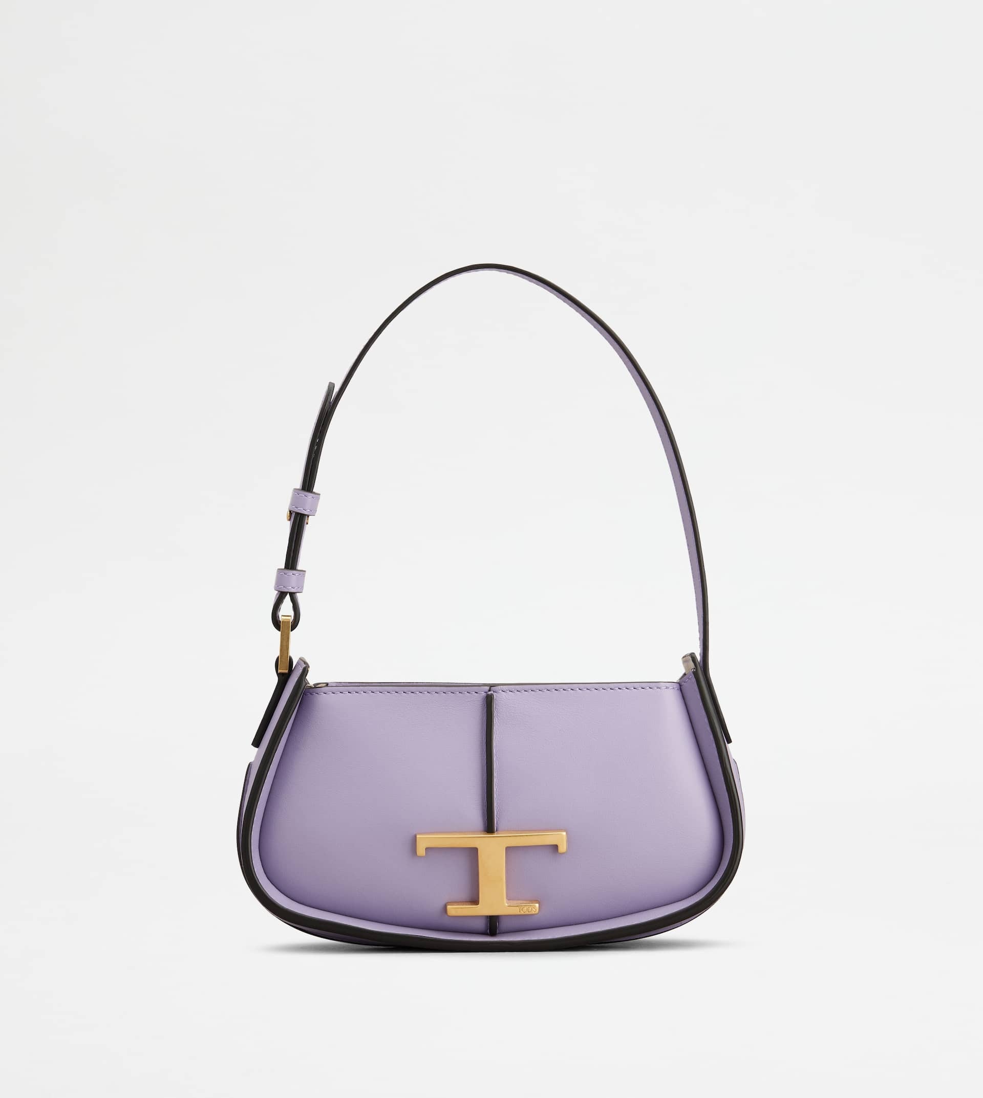 T TIMELESS SHOULDER BAG IN LEATHER MICRO - VIOLET - 1