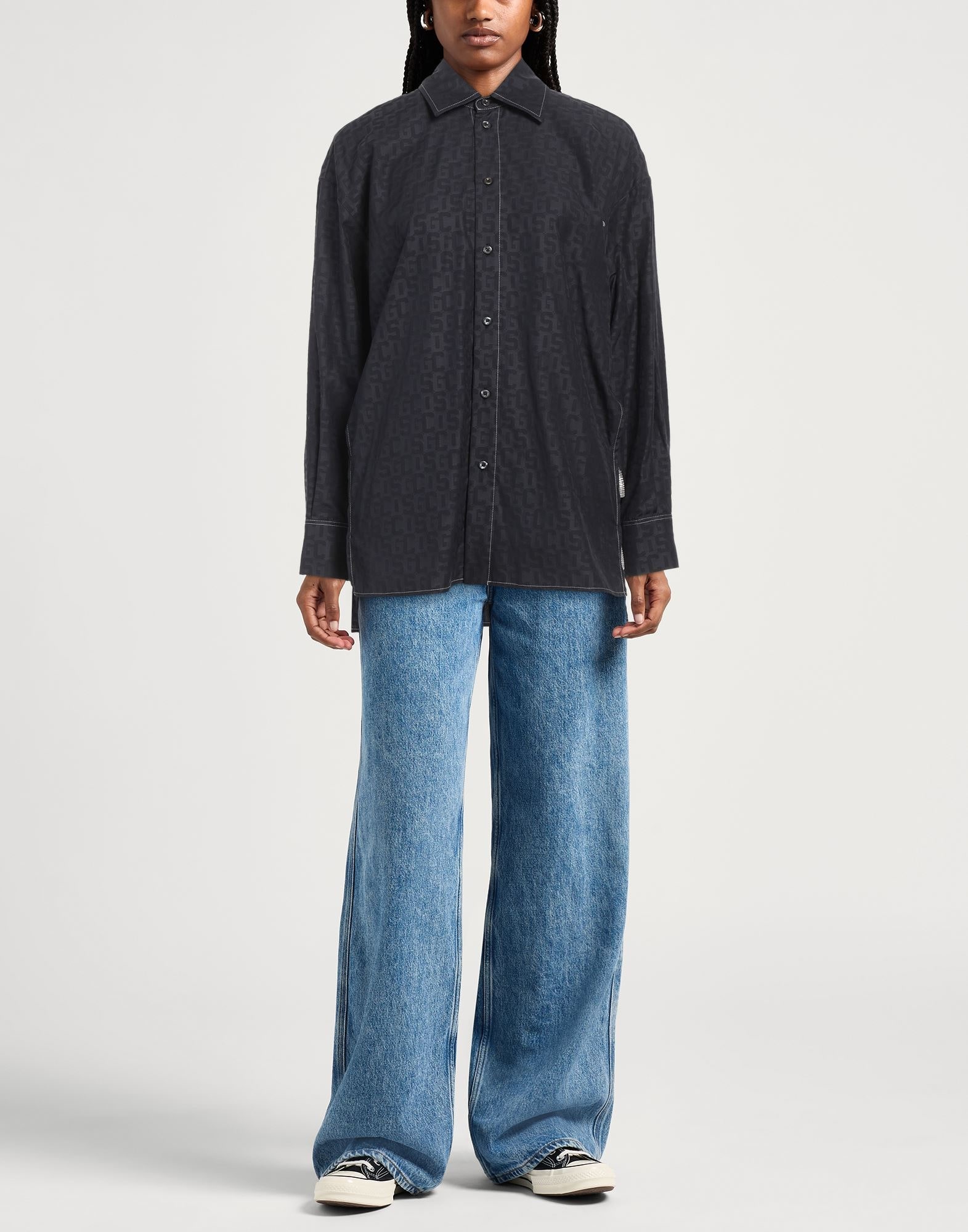 Black Women's Patterned Shirts & Blouses - 2