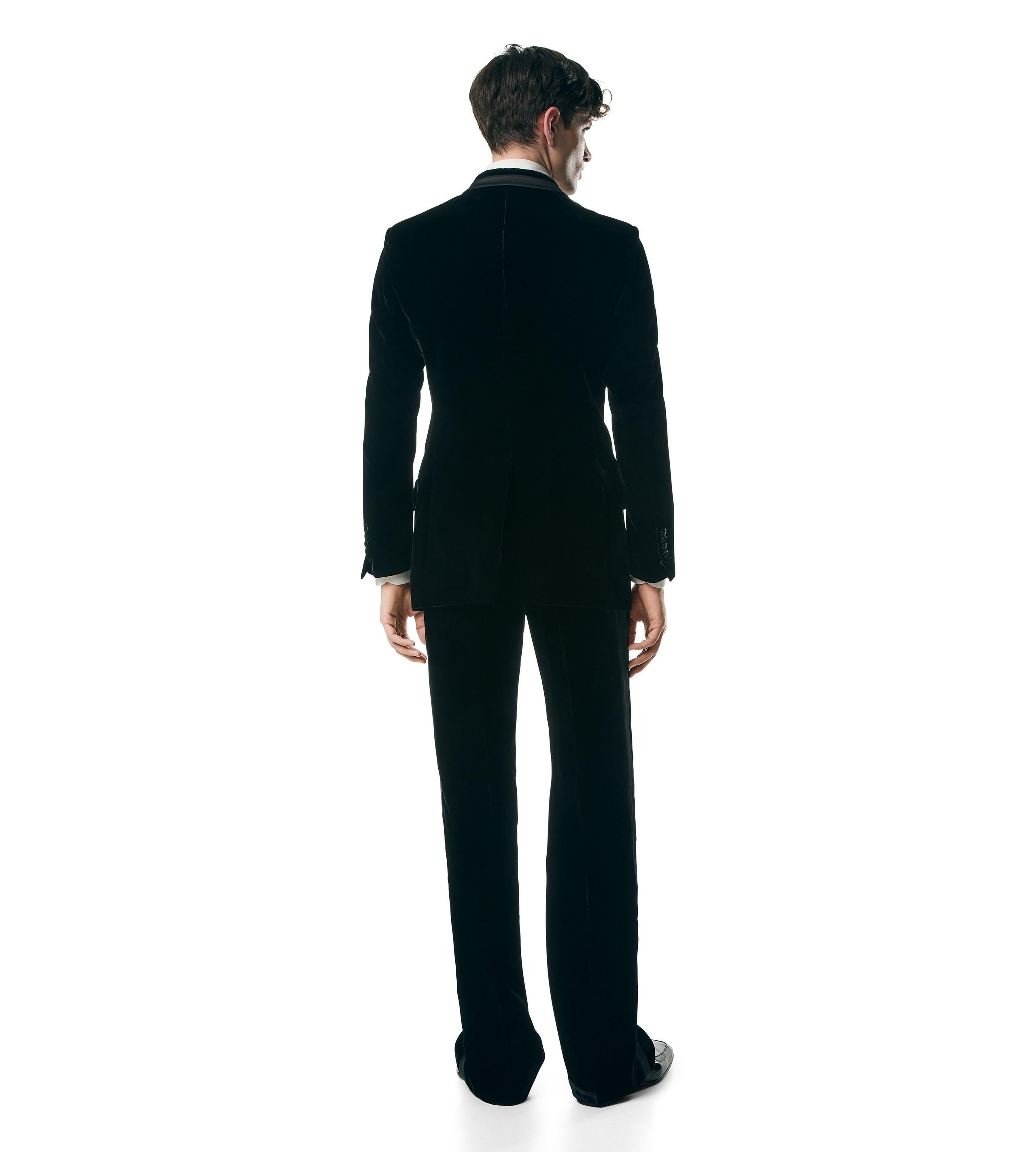 SILK VISCOSE VELVET ATTICUS COCKTAIL JACKET - 3