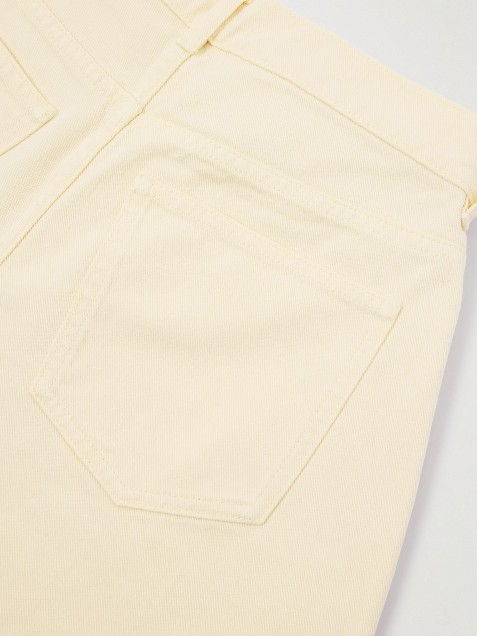 Twisted low-rise wide-leg jeans Pastel yellow - 6