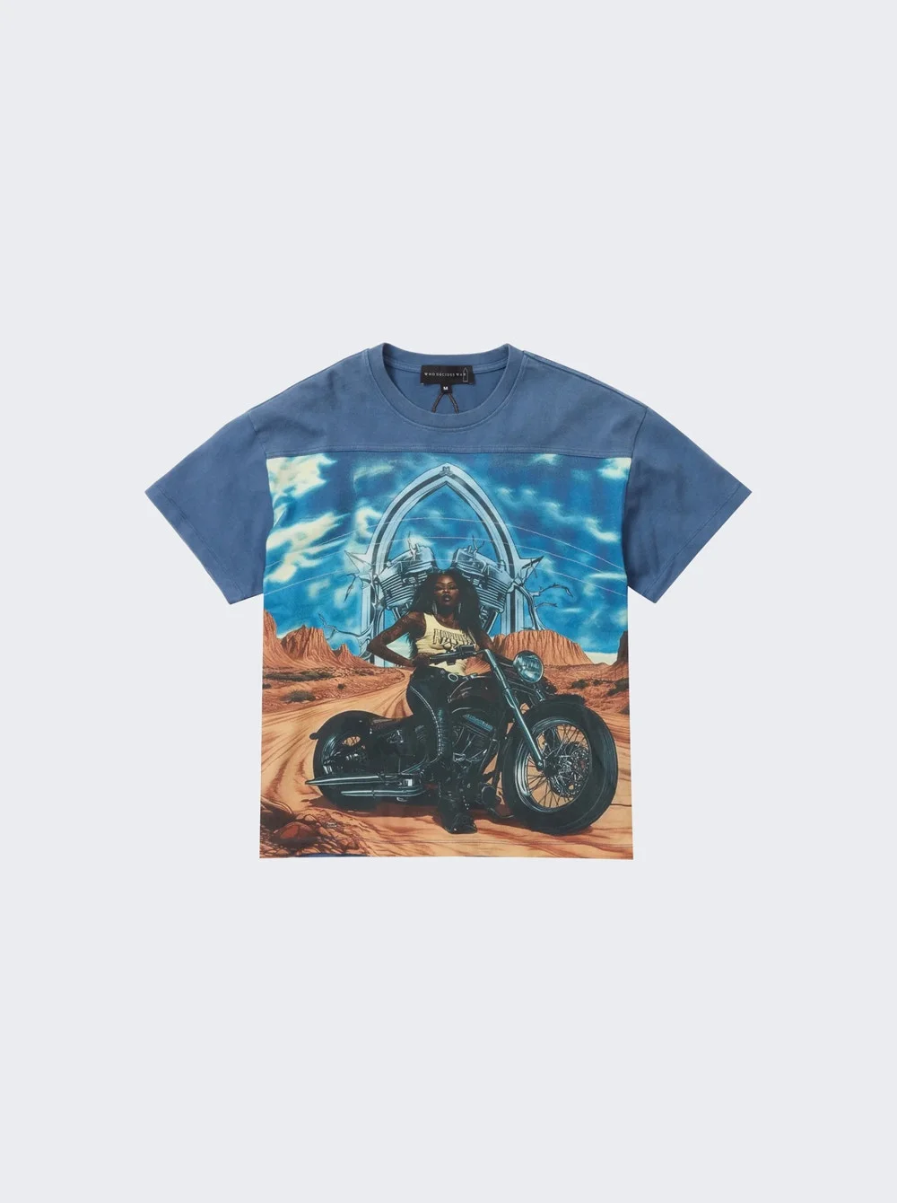 Biker Jersey Tee Vintage Grey - 1