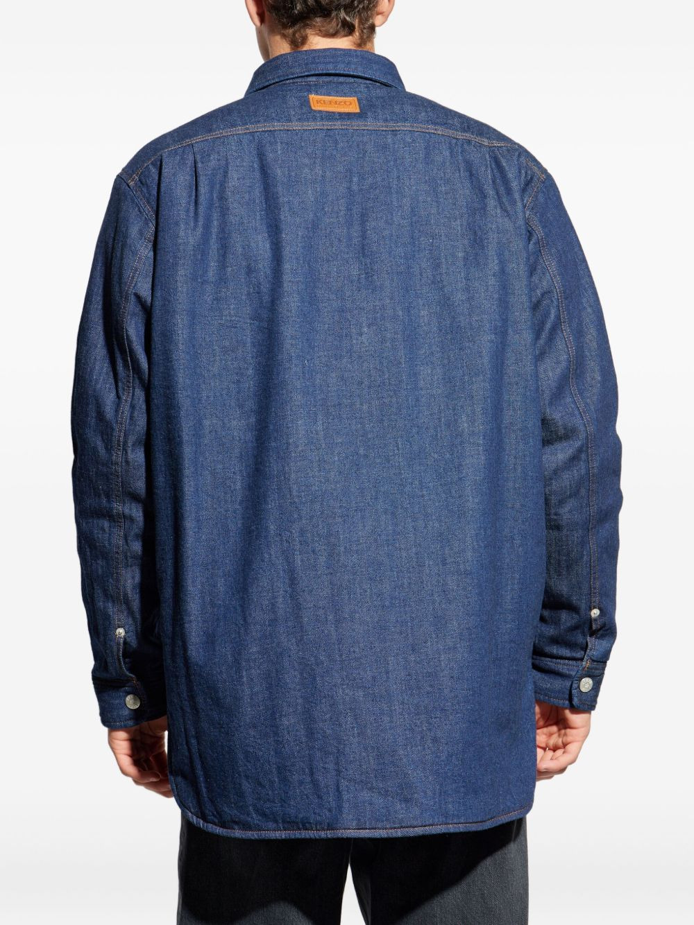 buttoned flap-pocket shirt - 4