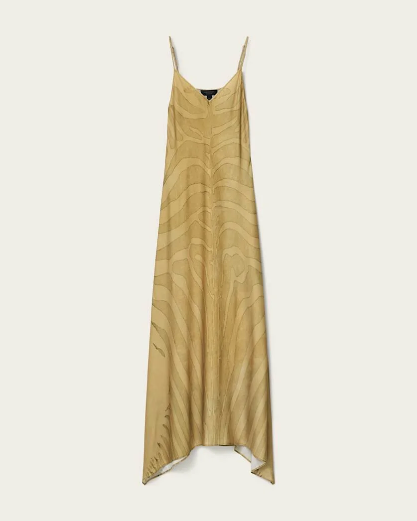 LEONA V-NECK MAXI SLIP DRESS - 1
