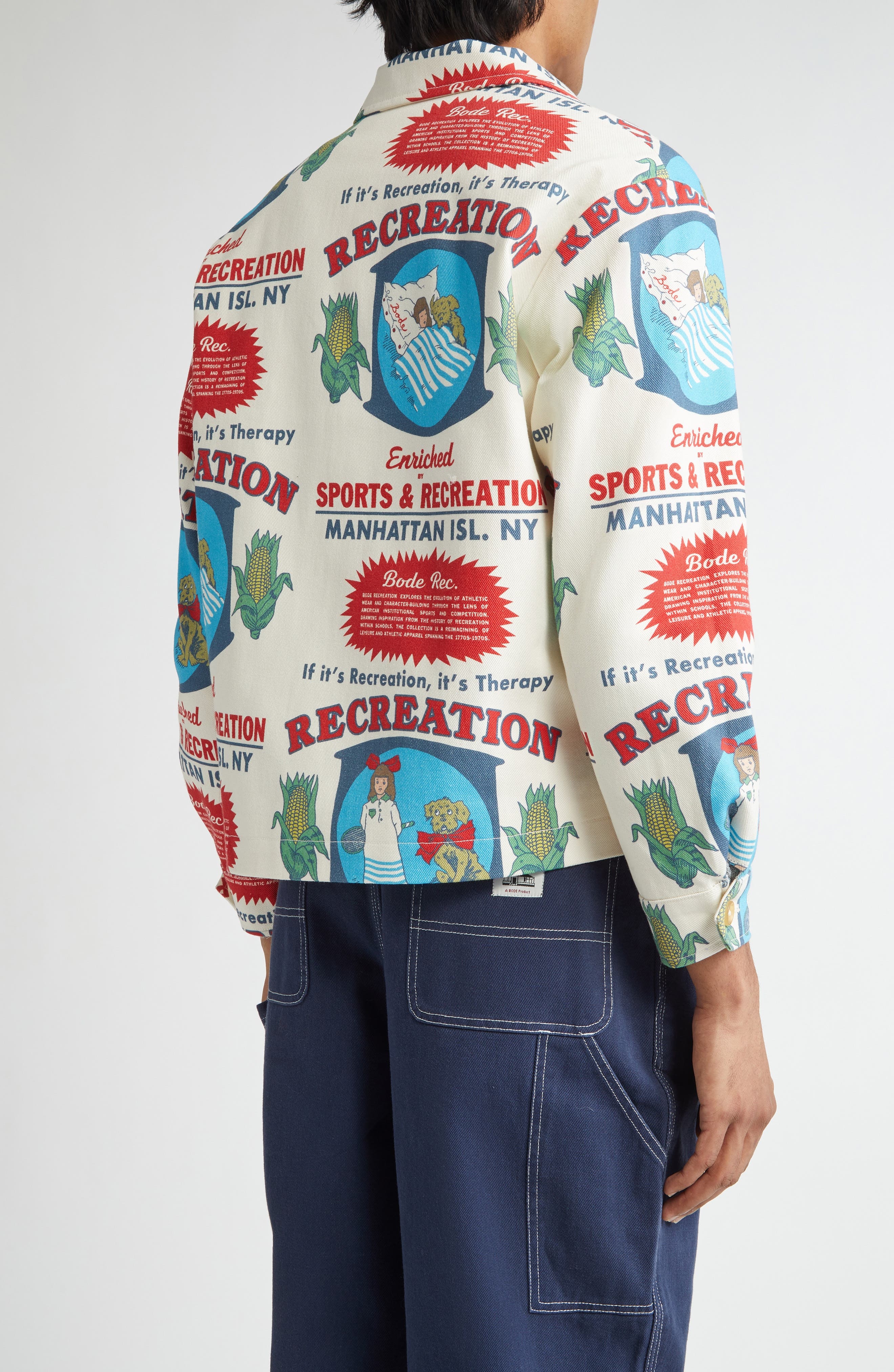 Bode Enrichment Jacket in White Multi at Nordstrom - 3