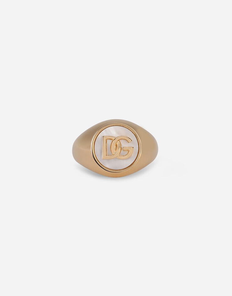 Ring with mother-of-pearl accent and DG logo - 1